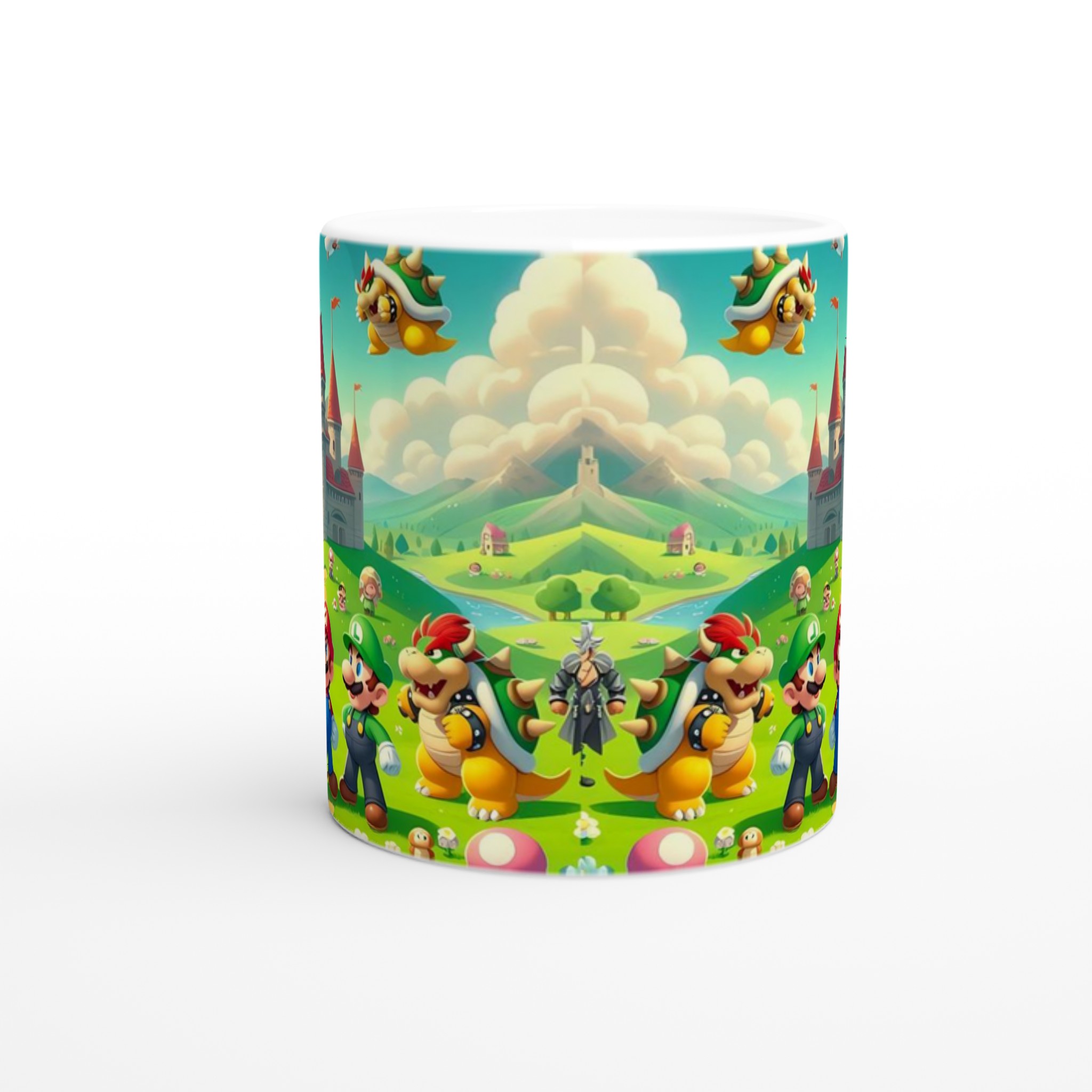 Vit 11oz keramisk mugg med färgstarkt Super Mario-världsmotiv i valfri keramisk färg 8 05d5ceda-53b4-4d39-8f2a-9b8ae23f6748