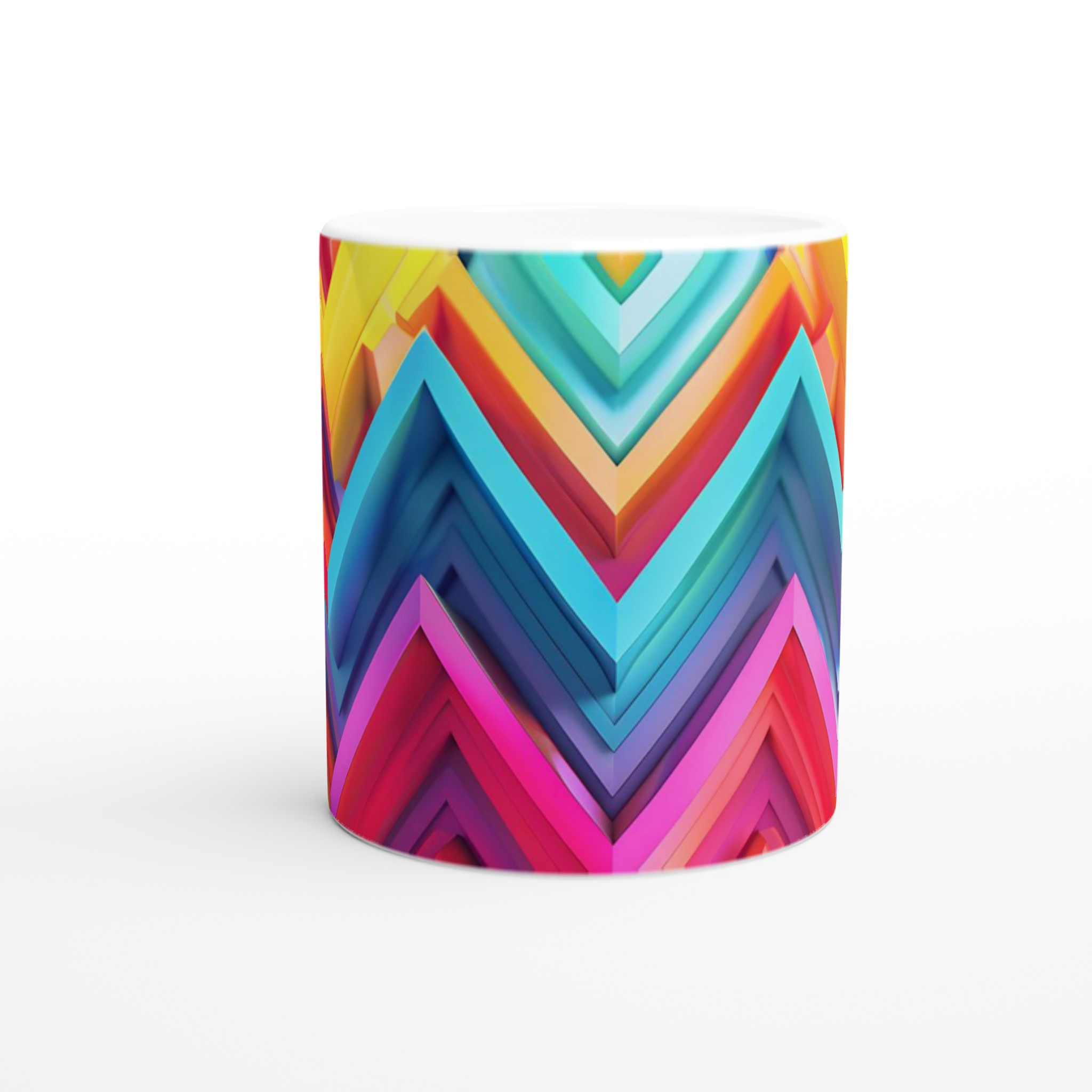 Abstrakt Chevron Keramikmugg - 11oz, Levande Färgval 8 05fcc058-de83-4355-9d1b-d7937d21fee6