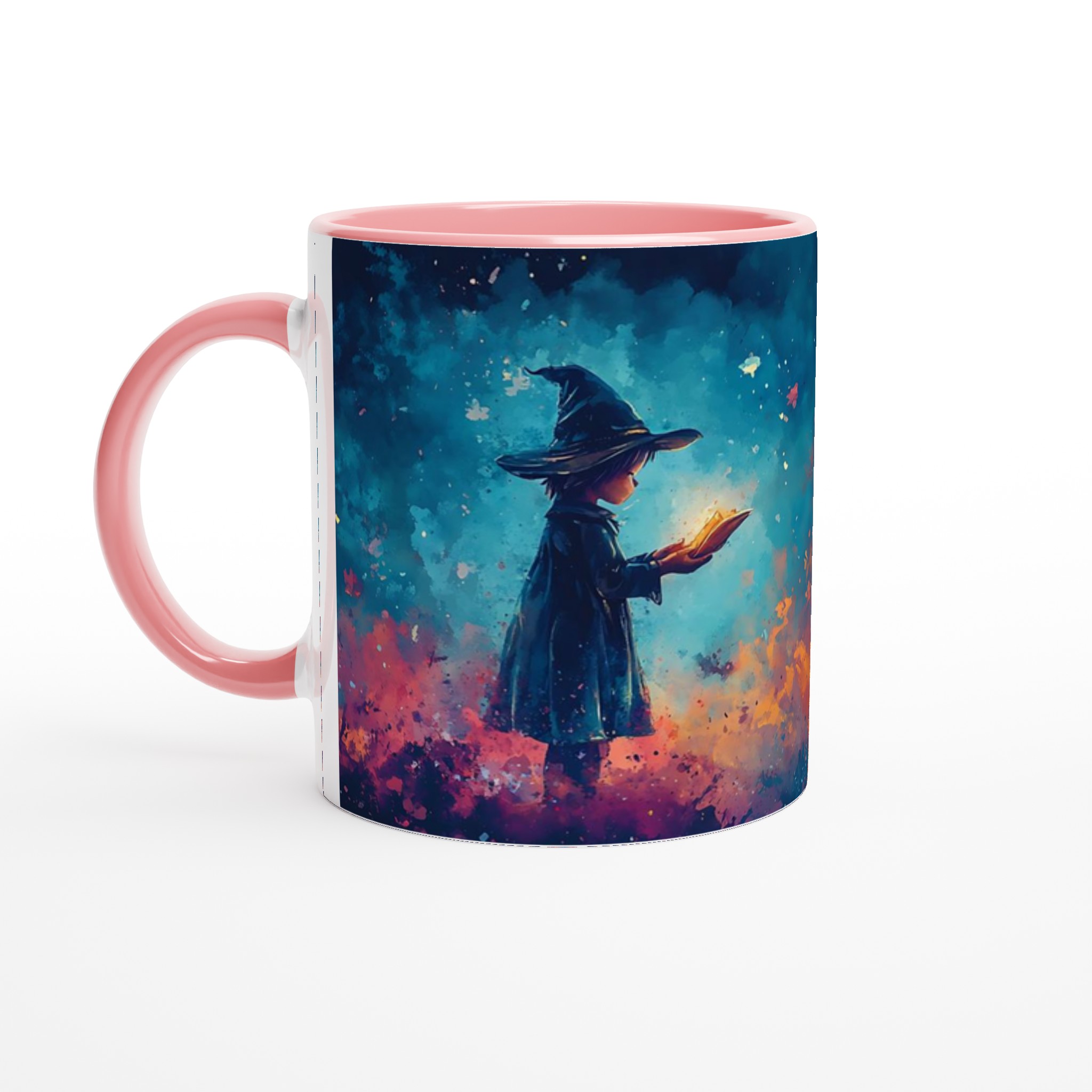 Magical Halloween Pumpkin & Witch Ceramic Mug – Spooky Watercolor Art in Your Choice of 7 Colors 6 069927c5-06af-4e11-a665-65f7905356cf