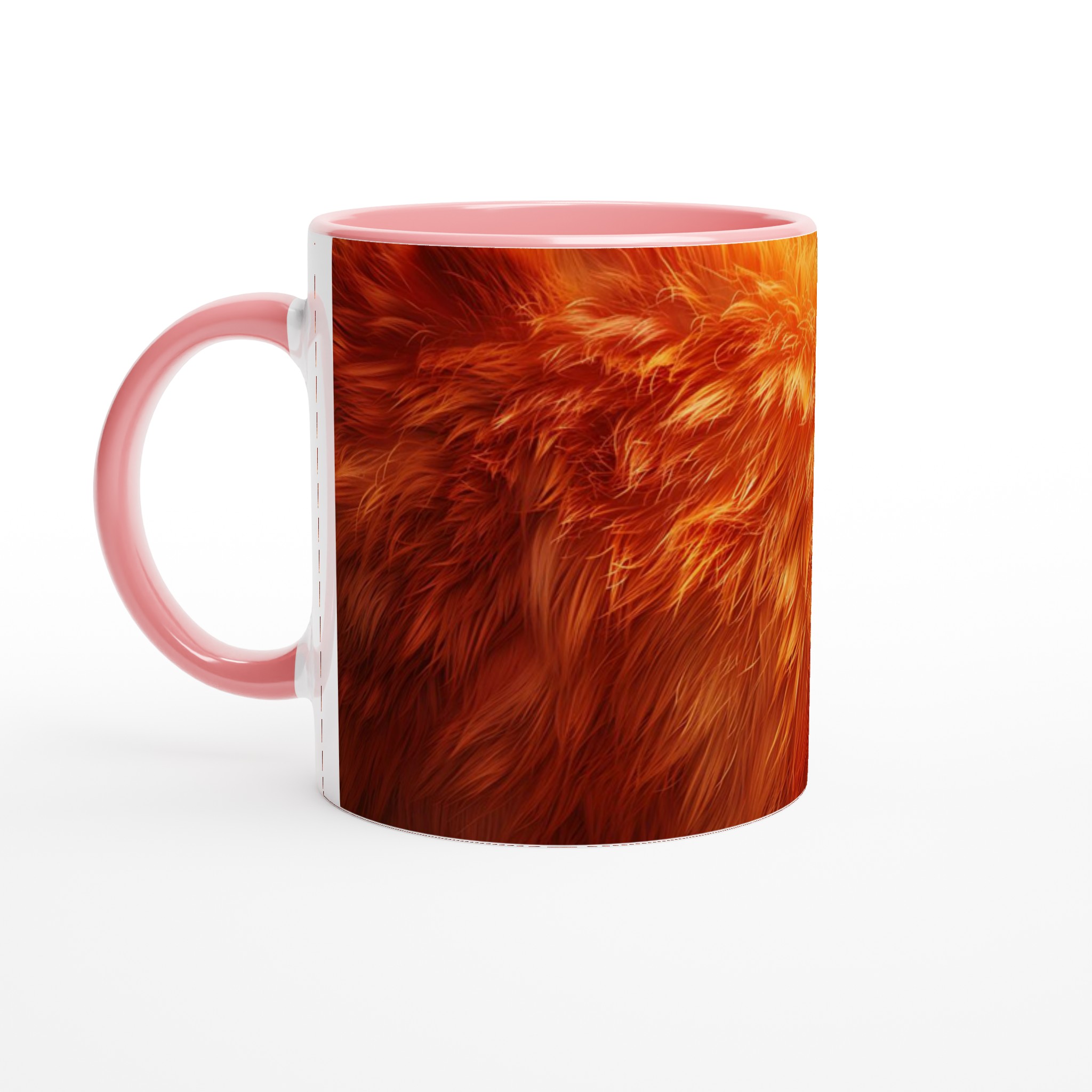 Vit 11oz Keramisk Mugg med Eldig Orange-Hårig Textur – Välj Din Personliga Färg 6 069f558d-2867-4d06-bb7c-57e1fa3c4b5b