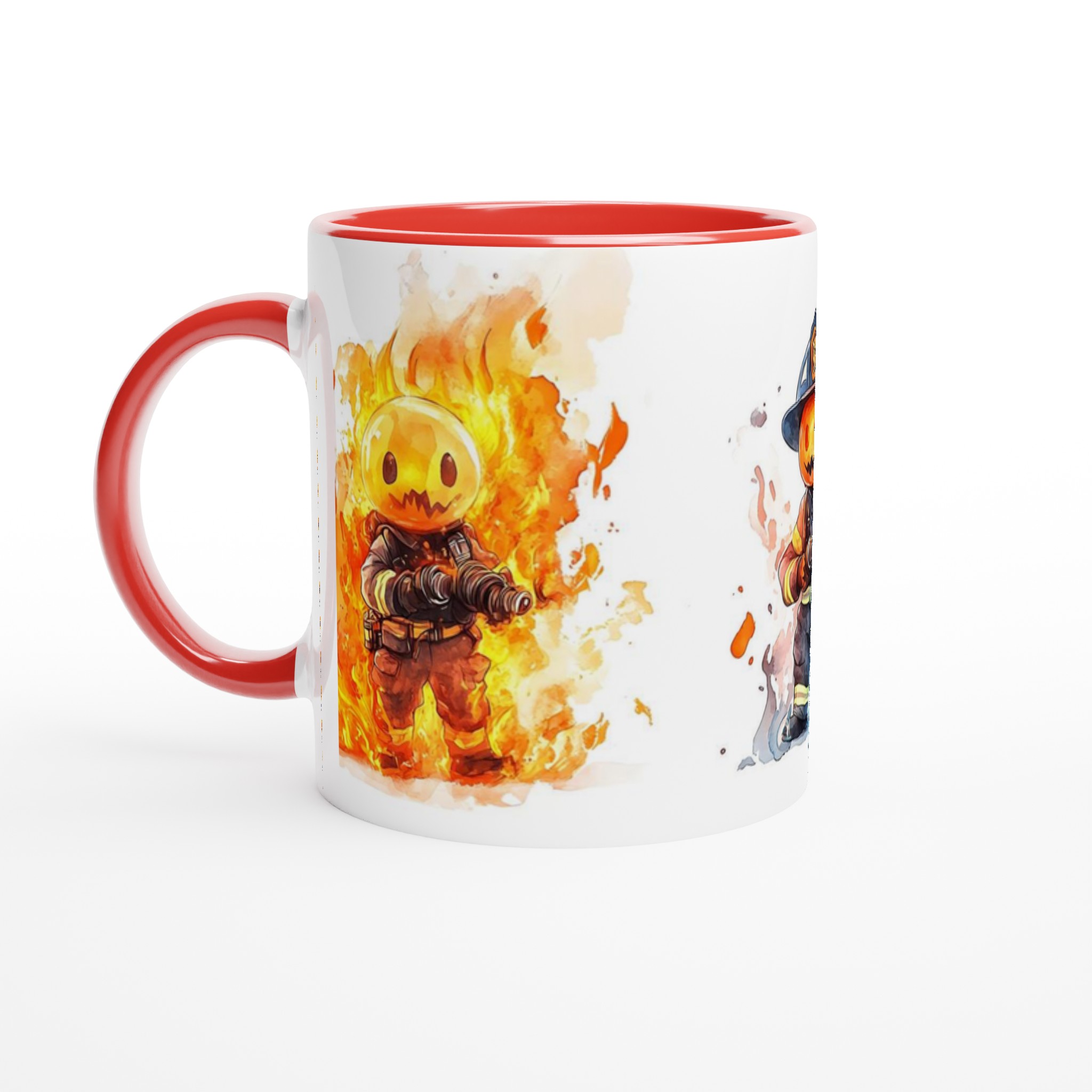 Brandman med pumpaansikte 11oz Keramisk Mugg – Unik Design för Kaffeälskare 5 06b7f09c-61fe-4219-b532-2e4860adf58f