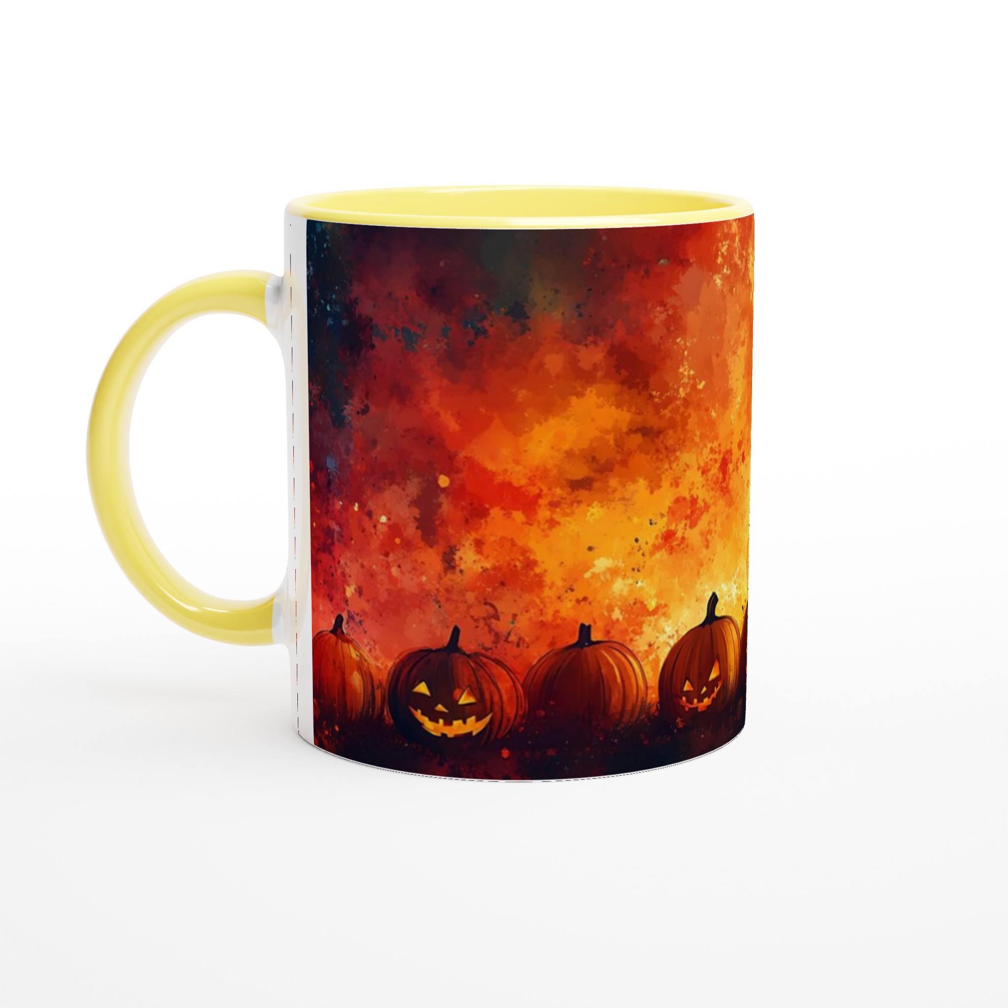 Magisk Halloween-Mugg - Dansande Silhuett & Pumpalyktor i Akvarell – Välj bland 7 Färger! 3 06e7e0b5-6145-44c7-adf3-91a75429218a