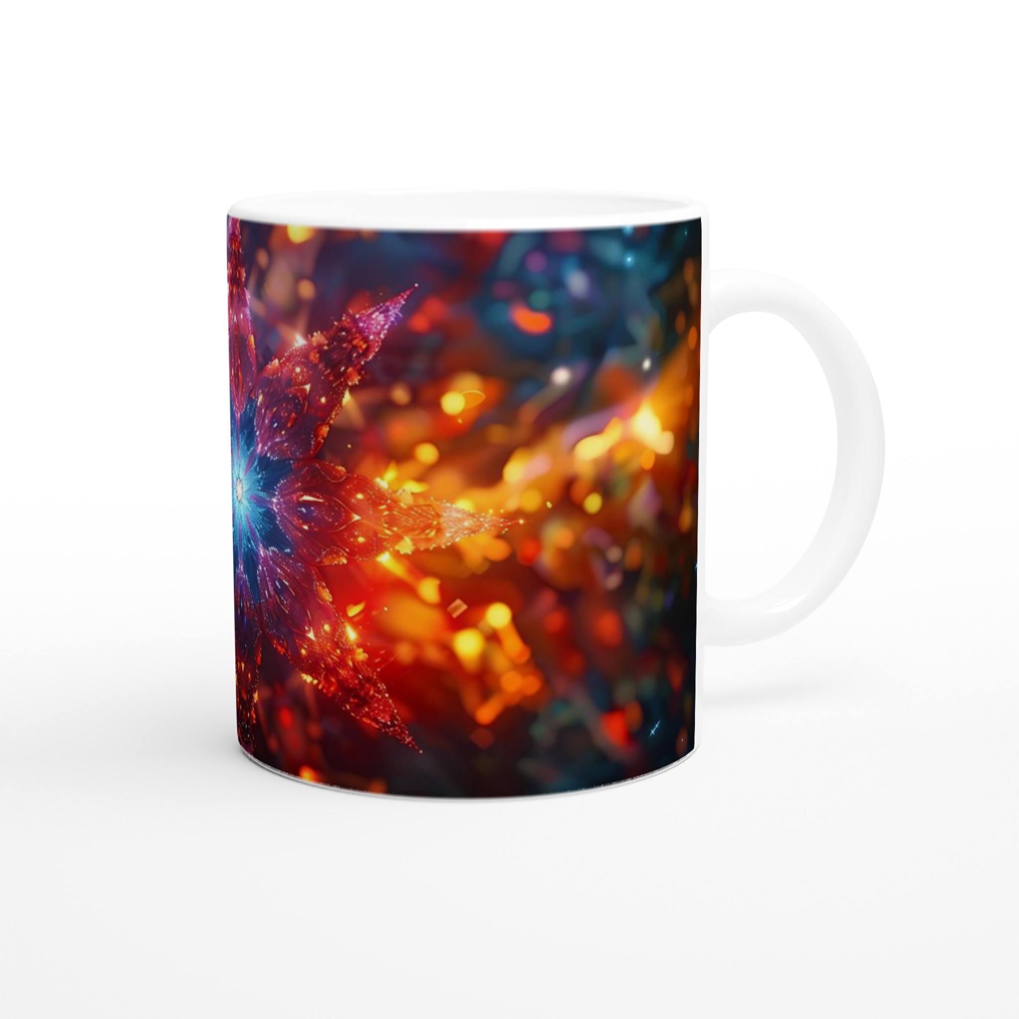 Kosmisk Blomster Keramisk Mugg – Lysande Galaktisk Design i Ditt Val av Färg 9 06ef541f-74cf-4956-8221-38a2aa4b817e