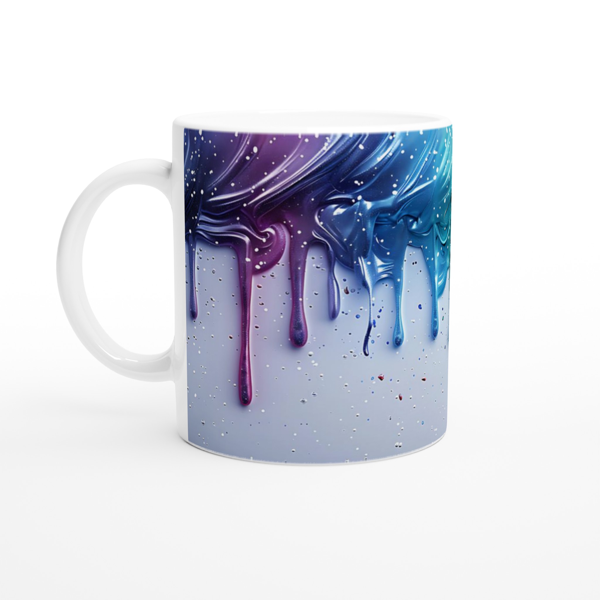 Färgsprakande 11oz Keramisk Mugg – Konstnärligt Regnbågsdesign i Sju Levande Färger 1 0708e888-5fe7-4b90-881b-eb13673a05ac