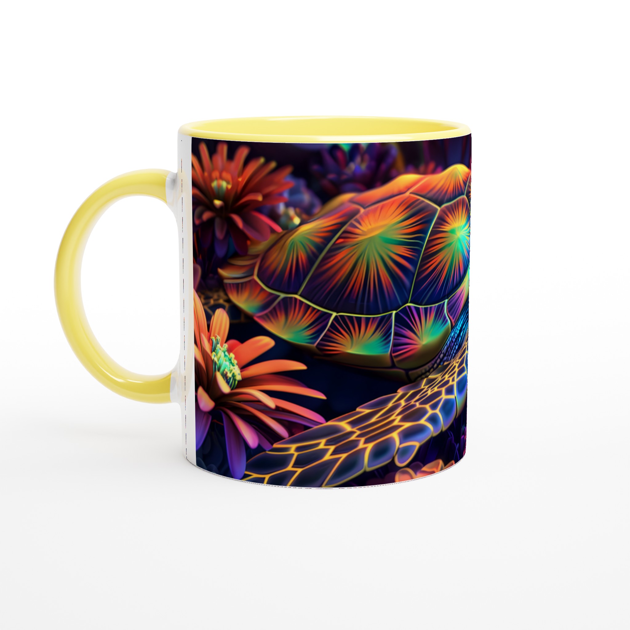 Neon Havssköldpadda 11oz Keramisk Mugg – Konstfullt Tryck, Välj Din Färg! 3 073e0b38-f0f3-422d-9249-7c61a05e9156
