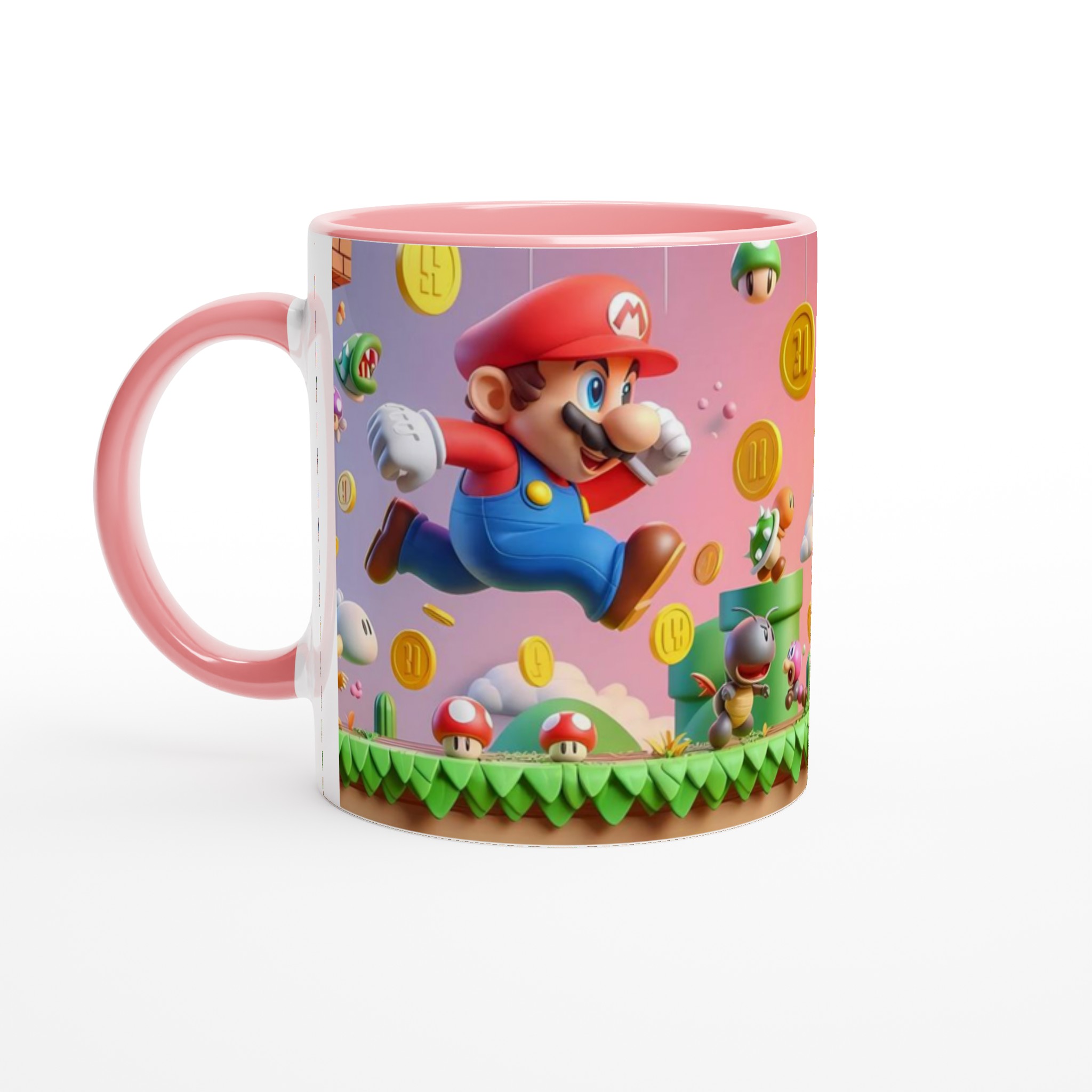 Vit 11oz keramisk mugg med spelinspirerat designval i sju livfulla färger 6 073fa648-5b18-472c-8b5a-07407fe593f8