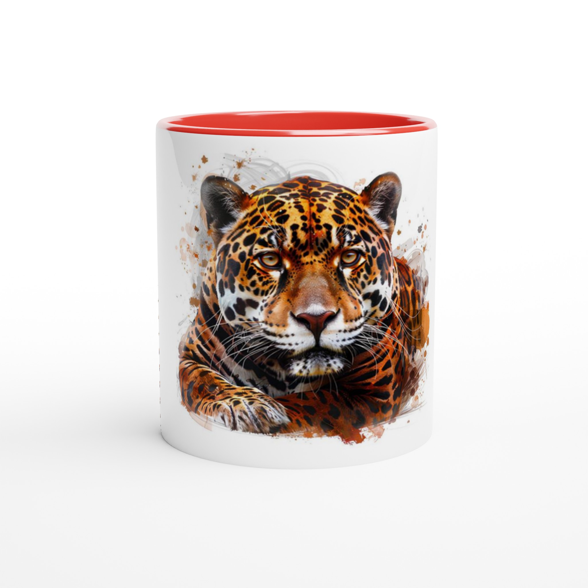 Majestätisk Jaguar Keramisk Mugg – Konstnärlig Akvarell Design i sex färgstarka nyanser 2 07604b47-f112-4546-89d2-9129debf1934