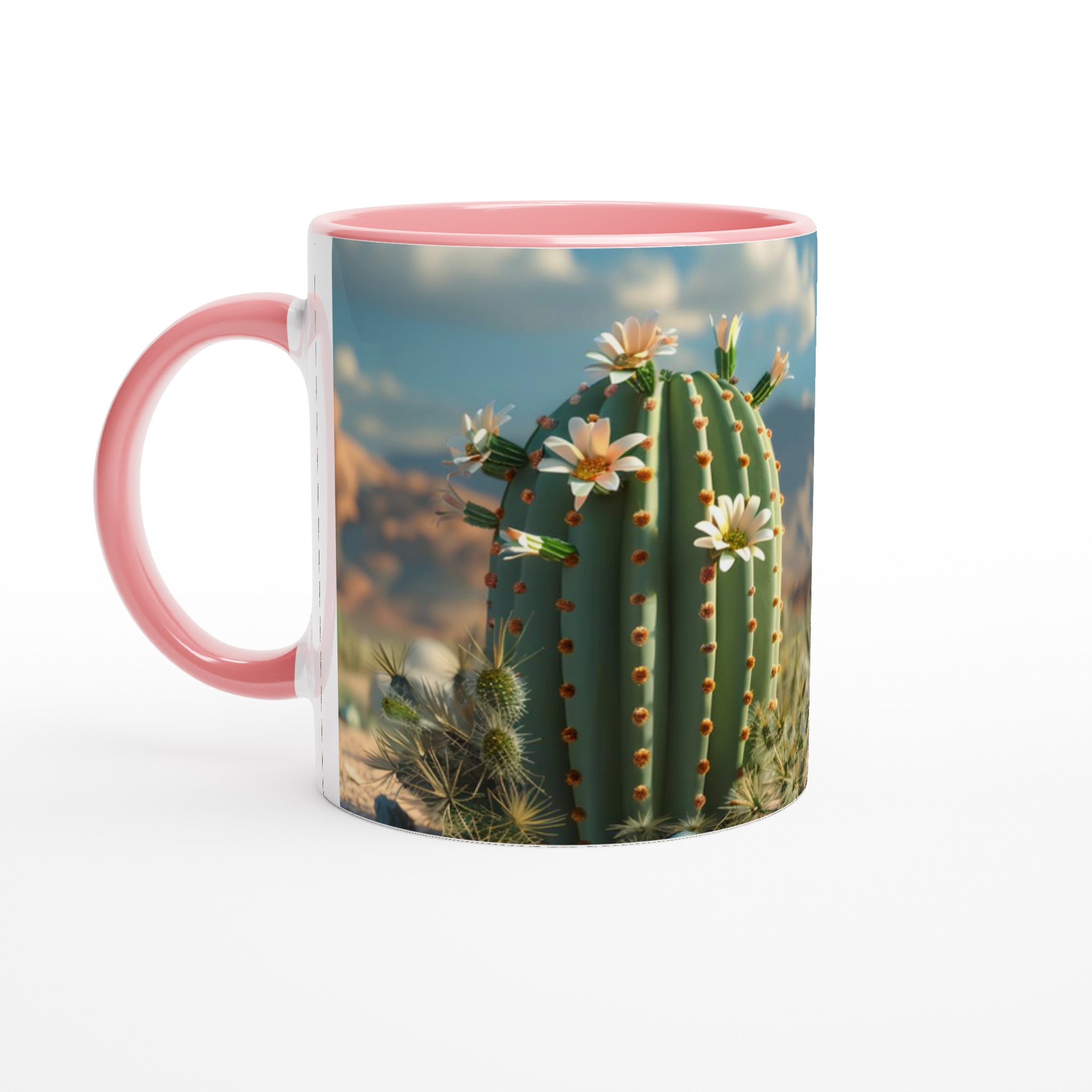 Kaktusblomster Keramikmugg - 11oz, Levande Desert Blommor för Kaffe & Te 6 077a1811-d2e4-4323-a86f-cf97c4837bec