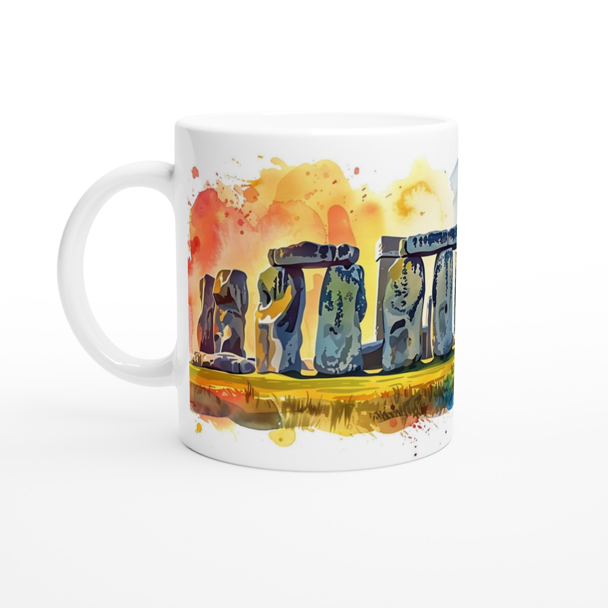 Stonehenge Watercolor Mugg – Konstig Inspirerad Design i 7 Färgglada Nyanser 1 079c932f-0c4d-4bd2-a4ba-3dab1dfe76d9