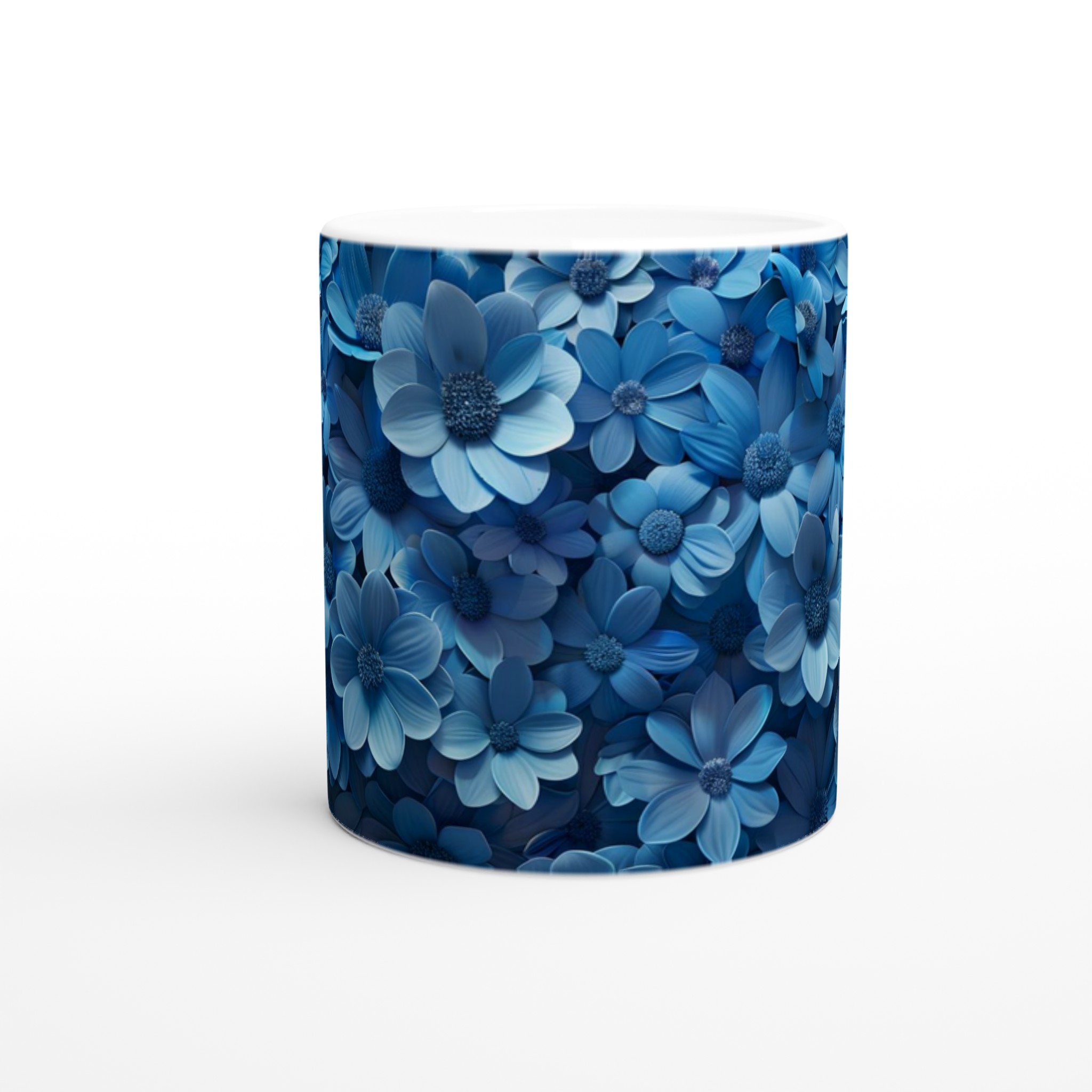 Blå Blomsterdröm 11oz Keramisk Mugg – Personlig Design i Livfulla Färger 8 079d767c-b1a7-4fc0-a1c5-b453071d8dfd