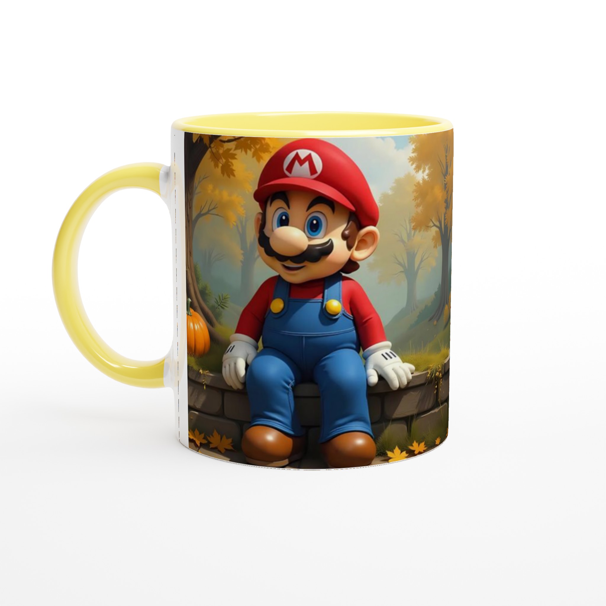 Vit 11oz keramisk mugg med lekfull höstdesign i flera glada färger 3 07c85562-a848-44e0-947e-83c0f86353d8