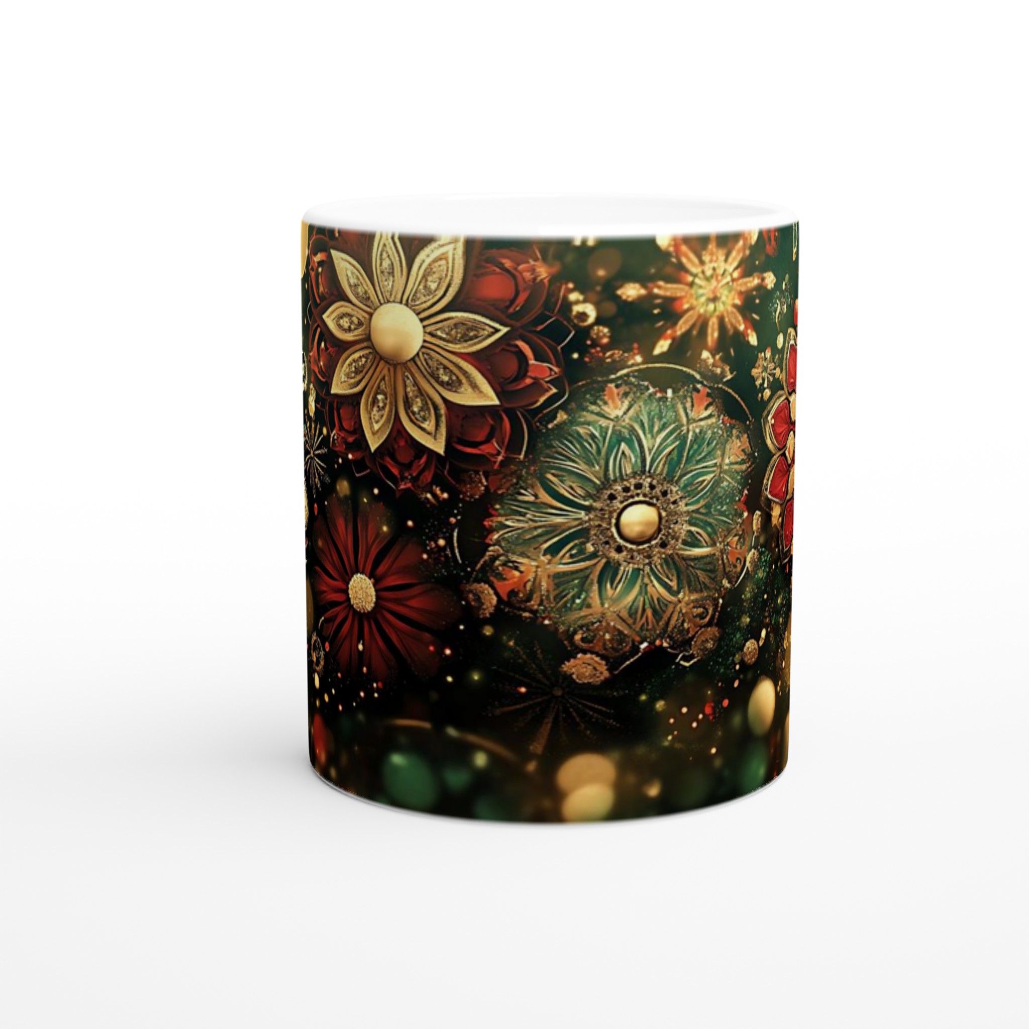 Lyxig Mugg "Förtrollad Blomsterprakt" – 11 oz Keramisk Kaffemugg i Sju Glänsande Färger 8 07df94a8-58d3-47bc-9534-f00d20ace6ce