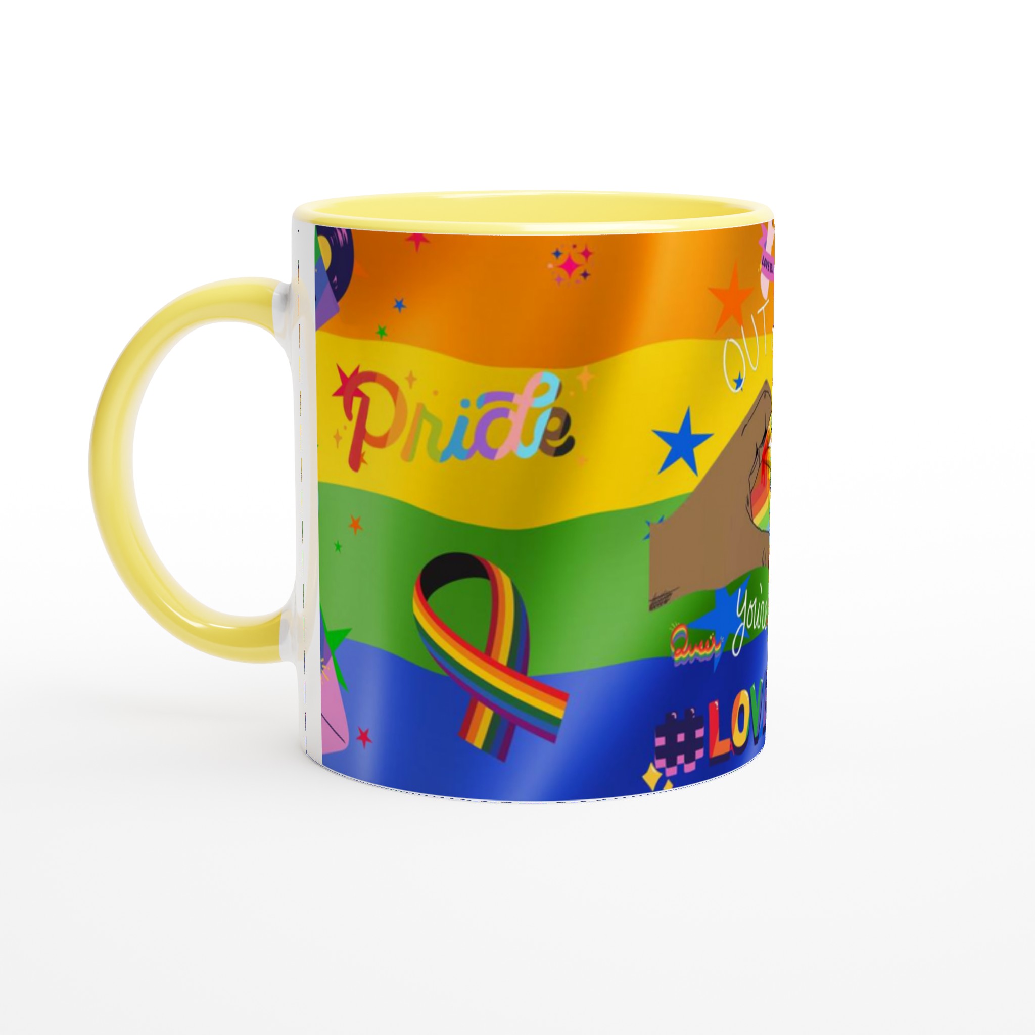 Pride-Inspirerad Vit 11oz Keramisk Mugg med Färgstarkt LGBTQ+ Motiv 3 07e9cfcd-7c87-4758-959d-cd5895c184dd