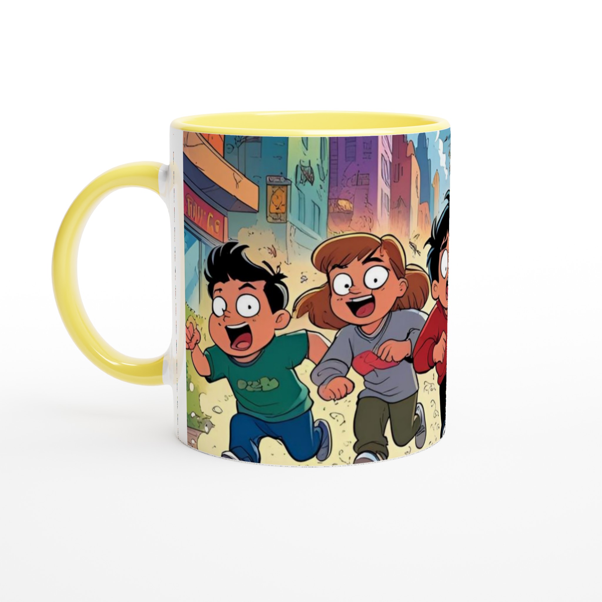 Färgstark 11oz keramisk mugg med lekfulla tecknade äventyr i flera livfulla färger 3 0829363e-f4fa-4528-835d-d558c41d63ba
