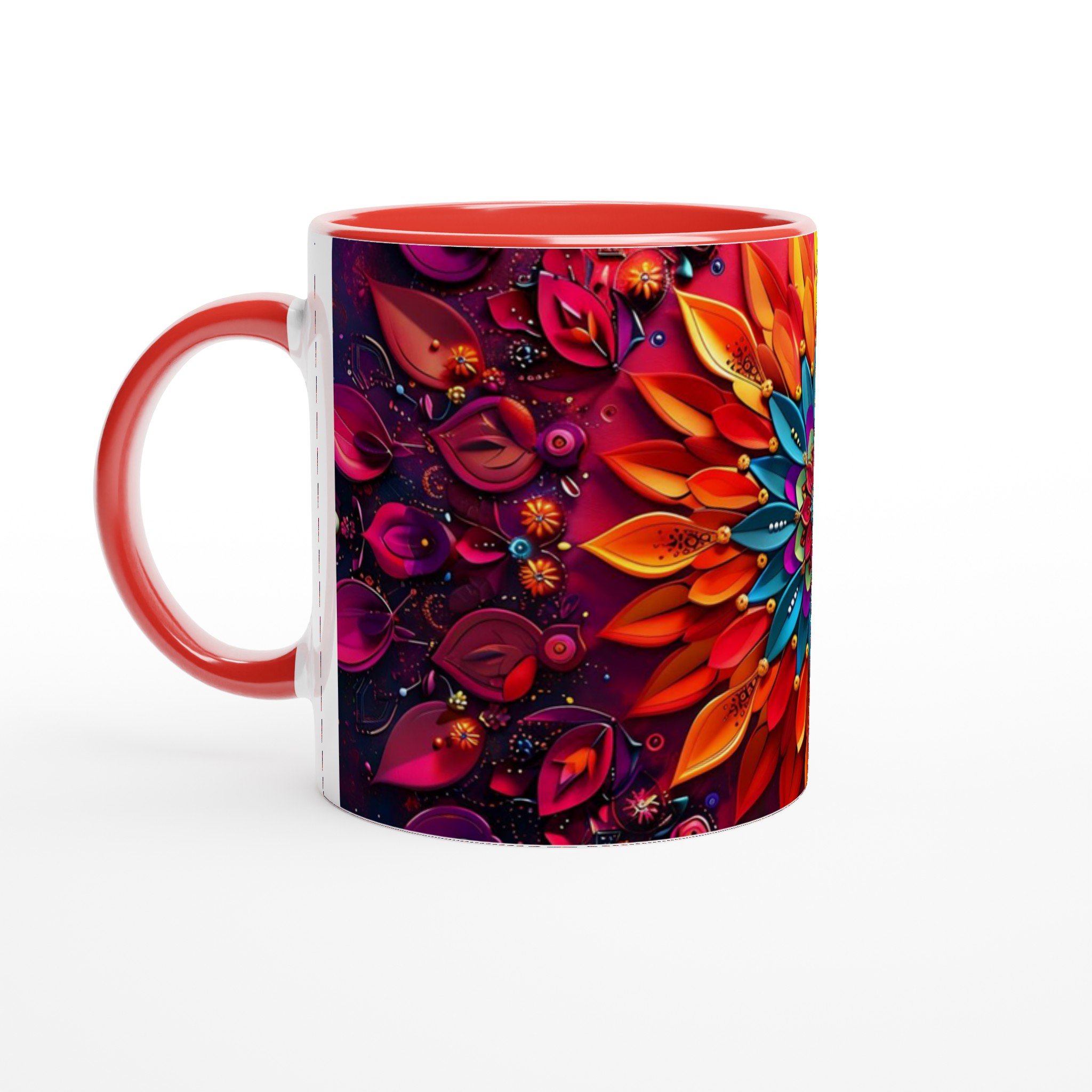 Abstrakt Mandala 11oz Keramisk Mugg - Livfull Design & Premiumkvalitet för Kaffe, Te eller Varm Choklad 5 082c7cc9-dab8-4d60-a3dc-98a6ebb199bb
