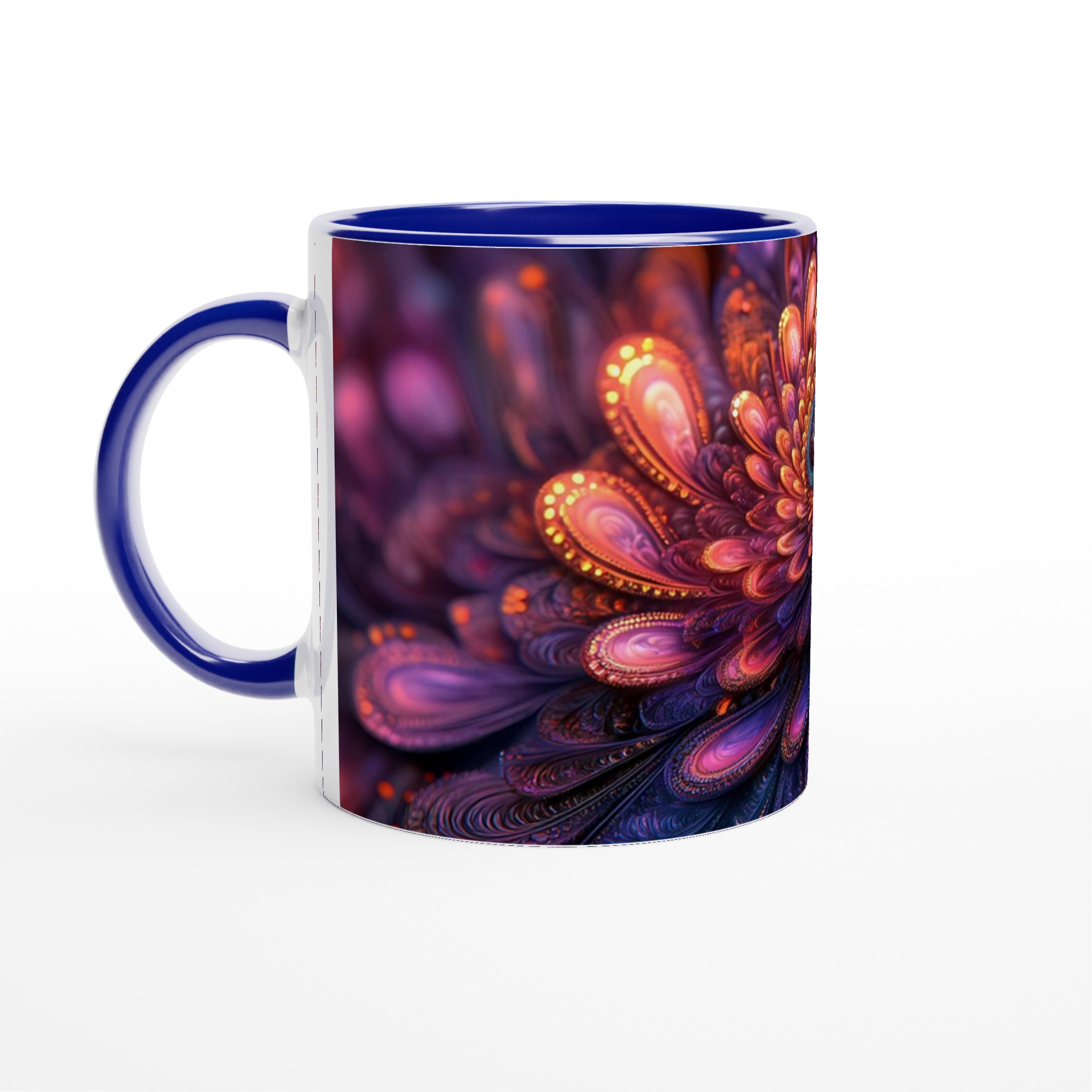 Kosmisk Blomster Keramisk Mugg – 11 oz Vit – Upplev Magisk Design i Varje Klunk 2 08310207-2cc7-4cb2-846e-da59f9b905c7