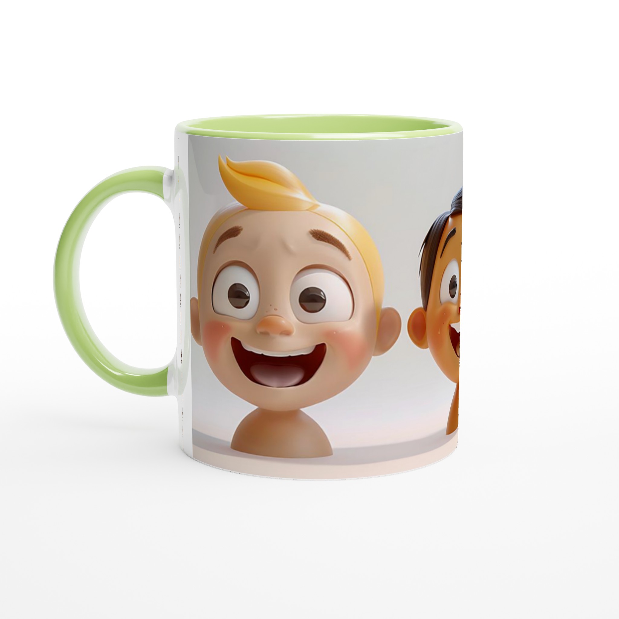 Glad Kaffemugg med Lekfulla Ansikten – Personlig 11oz Keramisk Mugg i Valfri Färg 7 0837fa38-afa7-43c1-9ef8-fda77e58726f