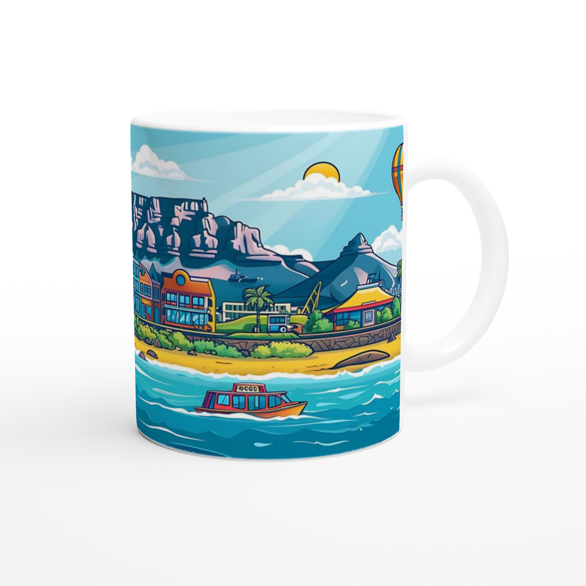 Kapkrogen Mugg - Färgglad Akvarellscen från Kapstaden 9 0841ec6f-2972-4dab-9205-efdc0ee1a42e