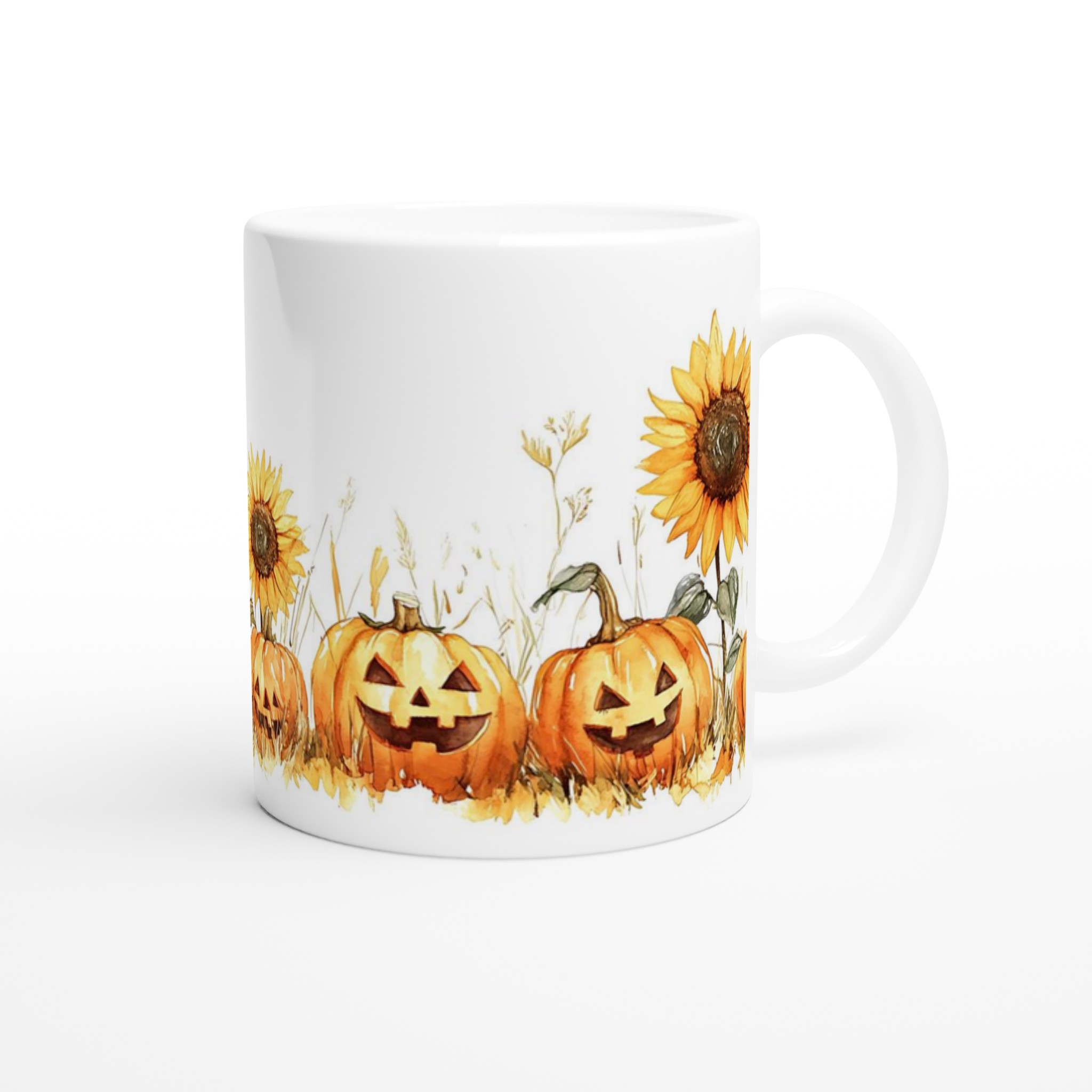 Glad Halloween Mugg med Leende Pumpor och Solrosor - Välj din färg! 9 08976745-fa75-42e1-8627-606f9899af59