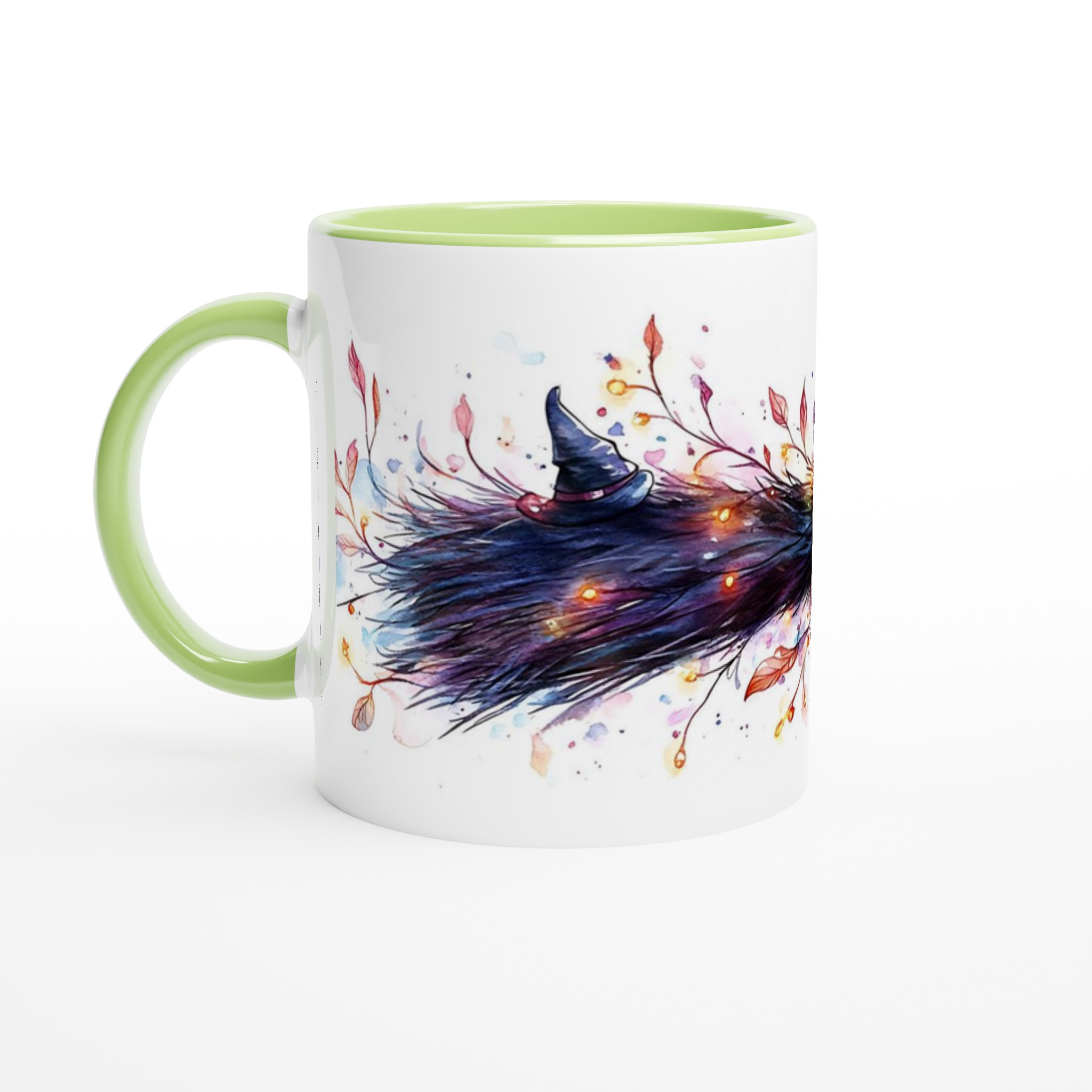 Magisk Häxkvast Mugg - 11oz Keramikmugg med Akvarelldesign & Personliga Färgval 7 08b17ab6-f4cc-46d9-92a0-fc533e66dba3