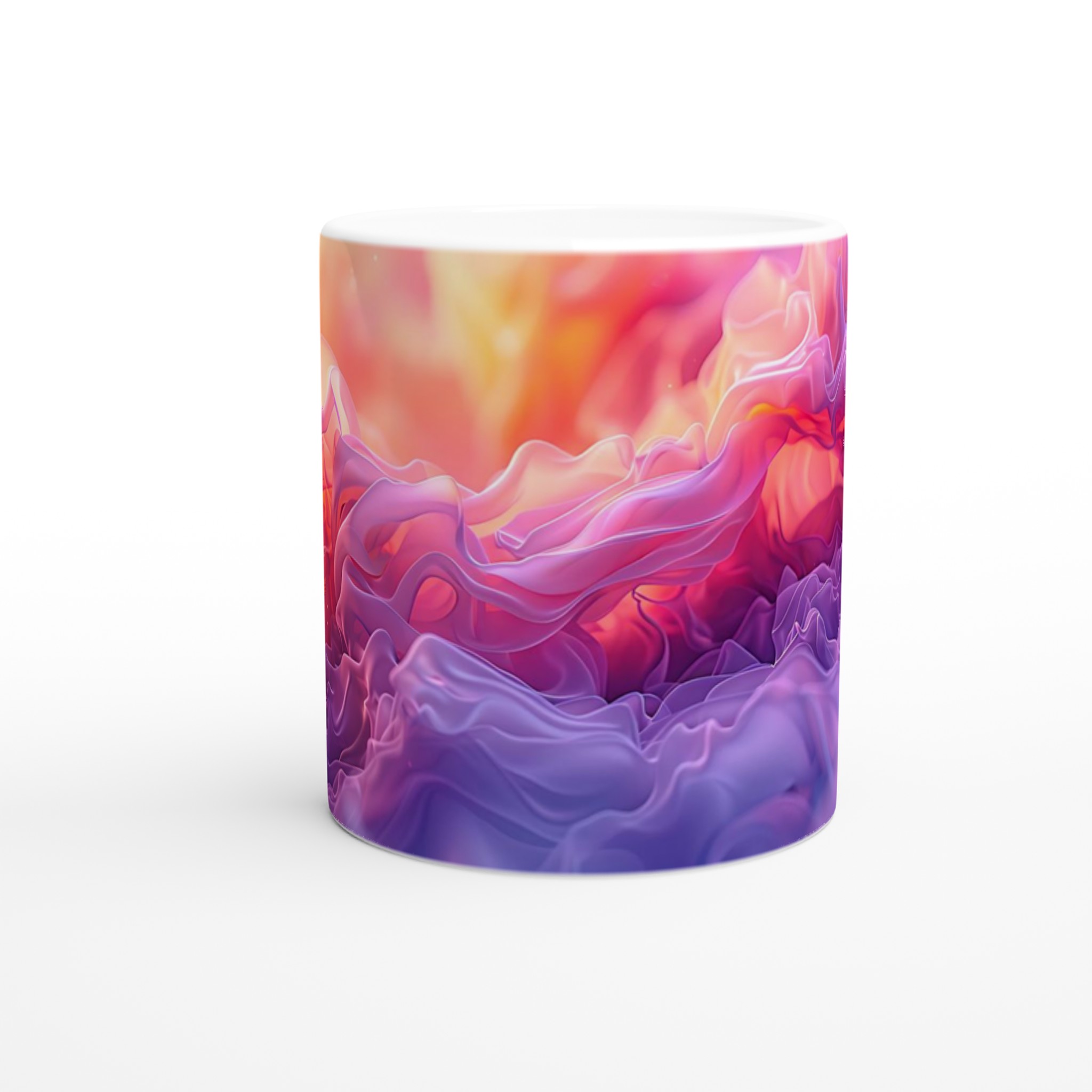 Abstrakt Färgprakt 11oz Keramisk Mugg – Drick med Stil i Varmrosa & Lila Nyanser 8 08ba4869-8ab9-4142-9c15-676dc3df4d09
