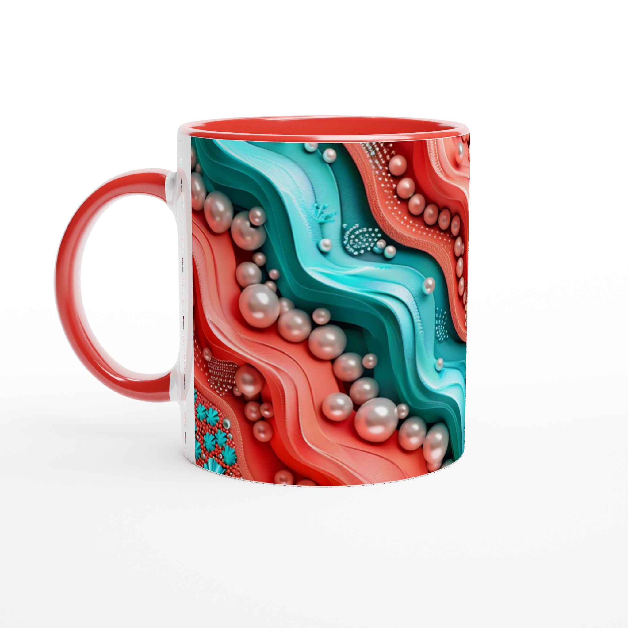 Vit 11oz Keramisk Mugg med Abstrakt Vågmönster i Livfulla Färger – Välj Bland Sju Eleganta Färgalternativ 5 08cb5081-0a93-460b-a993-32df4d21c9b9