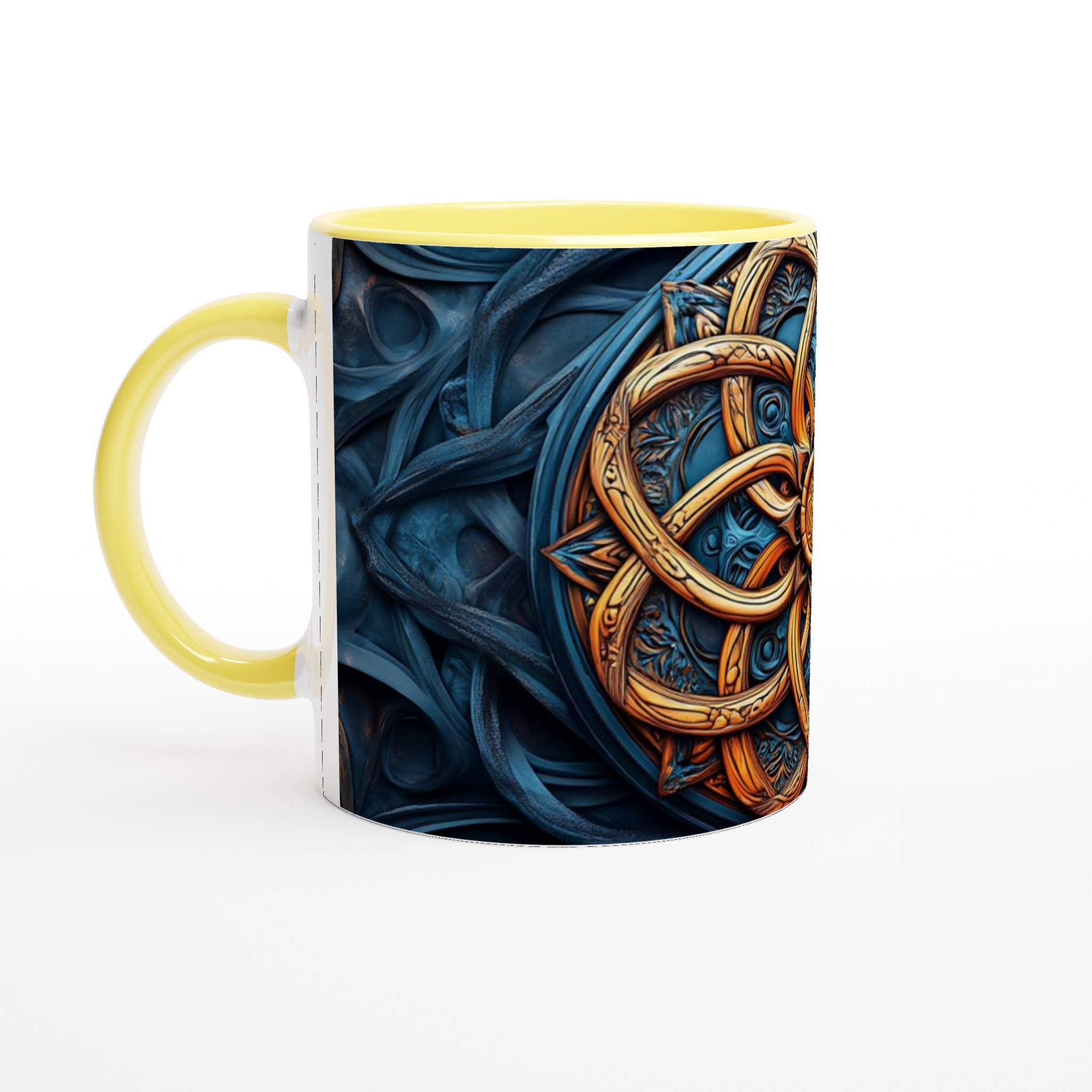 Keltisk Knut Mandala 11oz Keramisk Mugg – Konstnärlig Design i Ditt Val av Färg 3 08da736e-10ac-4497-b534-284d2159a195