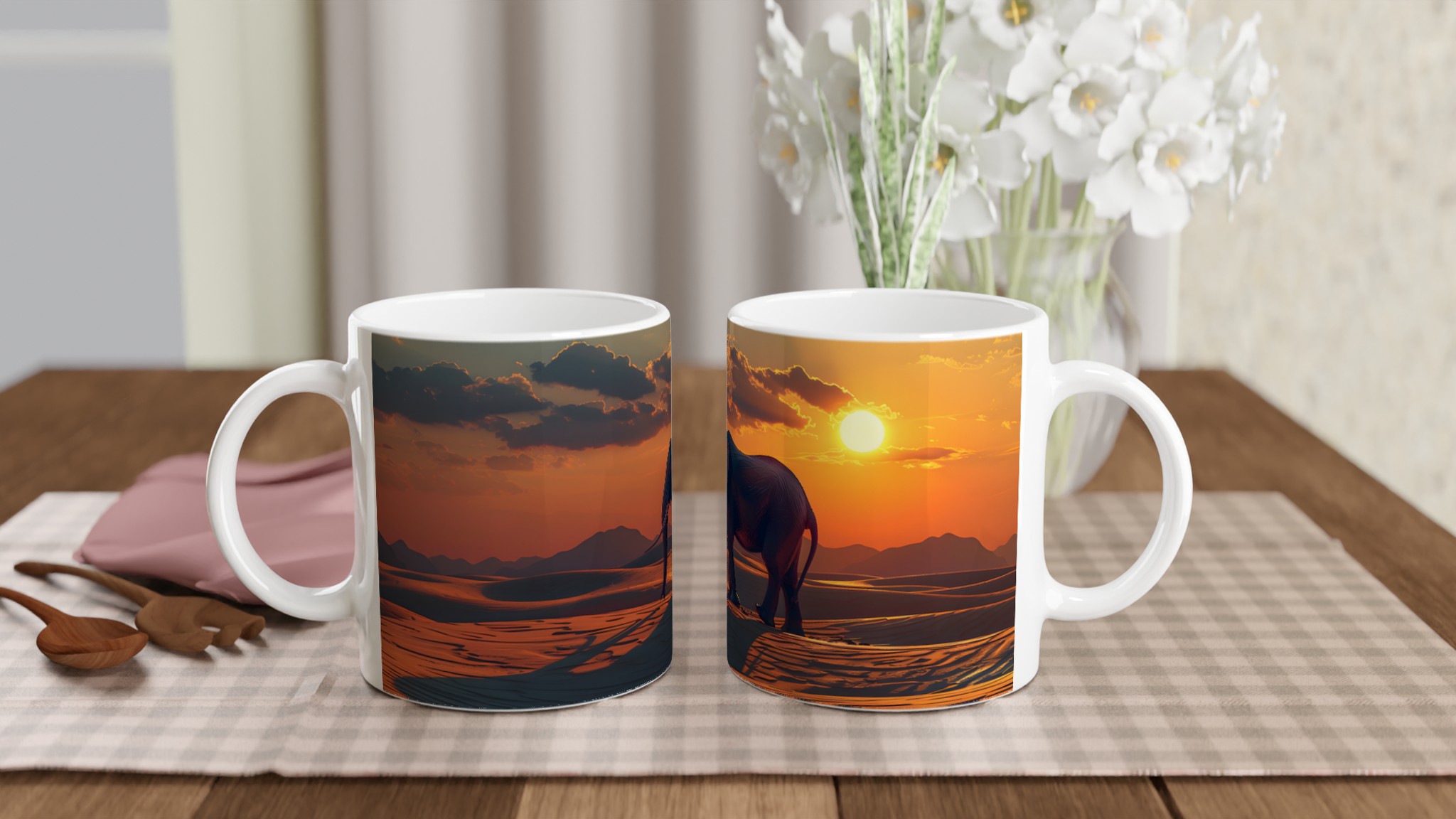 Majestätisk Elefant Solnedgång Mugg – 11 oz Keramisk Mugg i Valfri Färg för Äventyrsälskare 10 08f264a5-88e1-41dd-b22f-cb2a80130a60