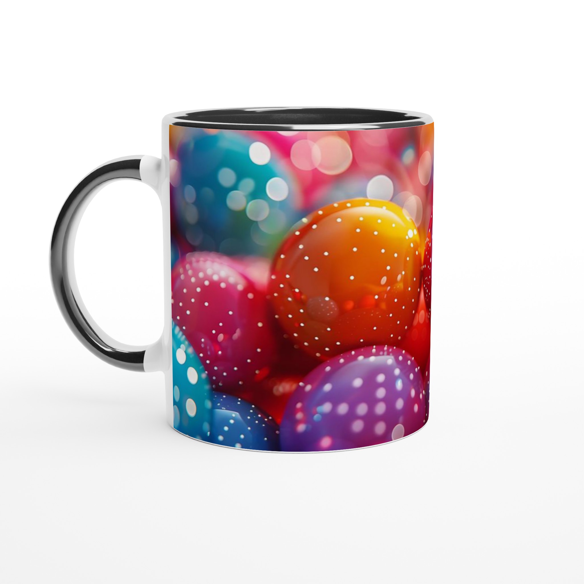 Färgglad prickig 11oz keramikmugg – välj din favoritfärg för en personlig touch! 4 08ffd916-5995-4f85-b9d1-d74d6d995765