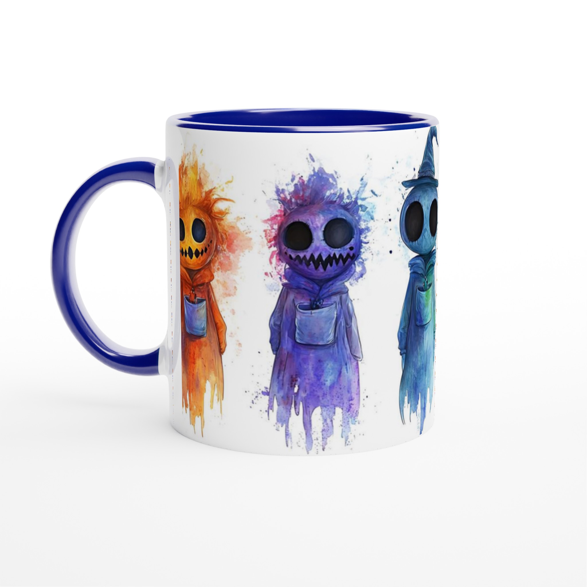 Färgglada Halloween-vänner: Unik 11 oz Keramisk Mugg för Skrämmande Kul i Alla Regnbågens Färger 2 09239076-bef0-4f08-9d54-71978424778e