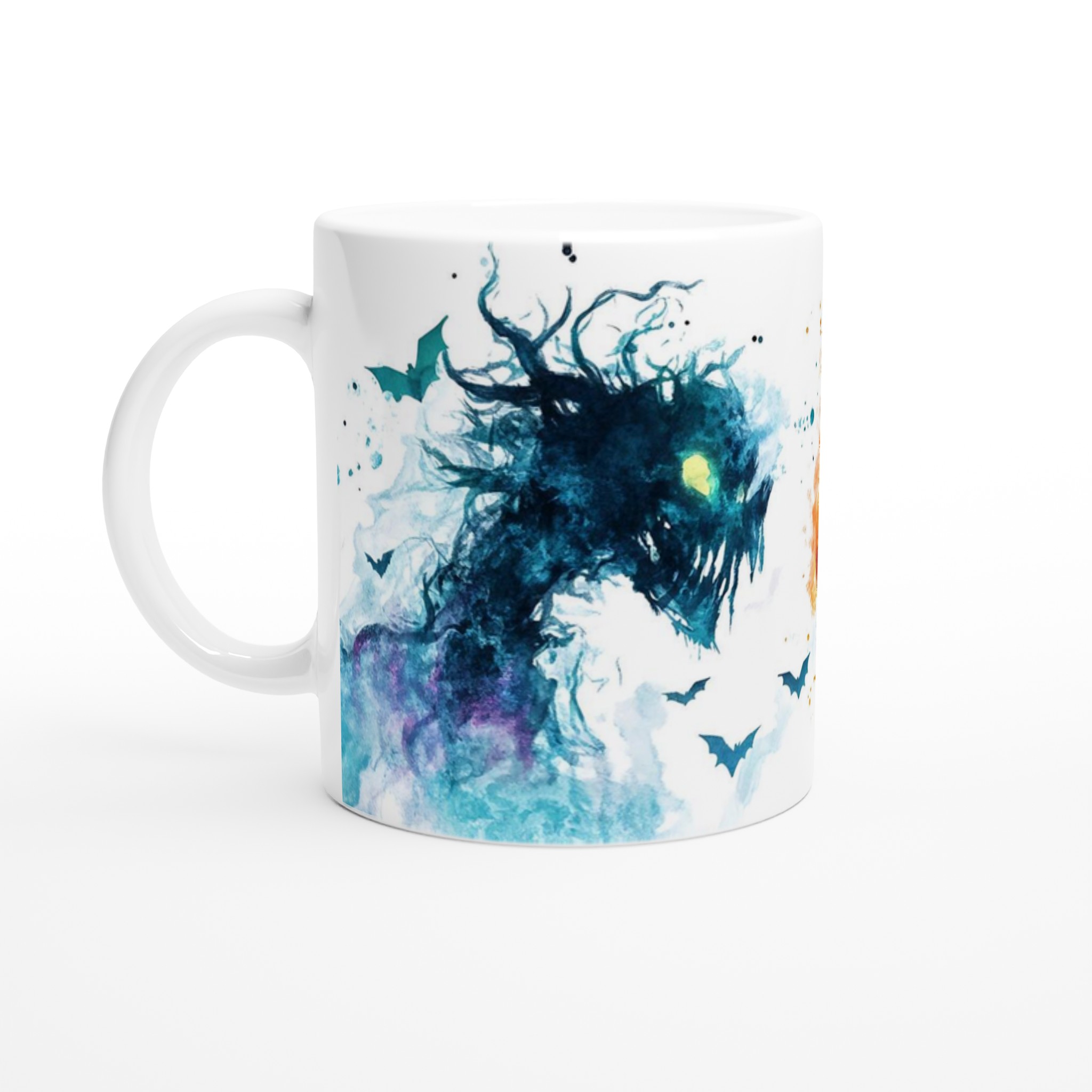Mystisk Häxa & Pumpa Keramisk Mugg - Spöklik Design i Färgstarka Akvarelltoner 1 093d9611-89ad-4310-b0bb-21e9b0512e59