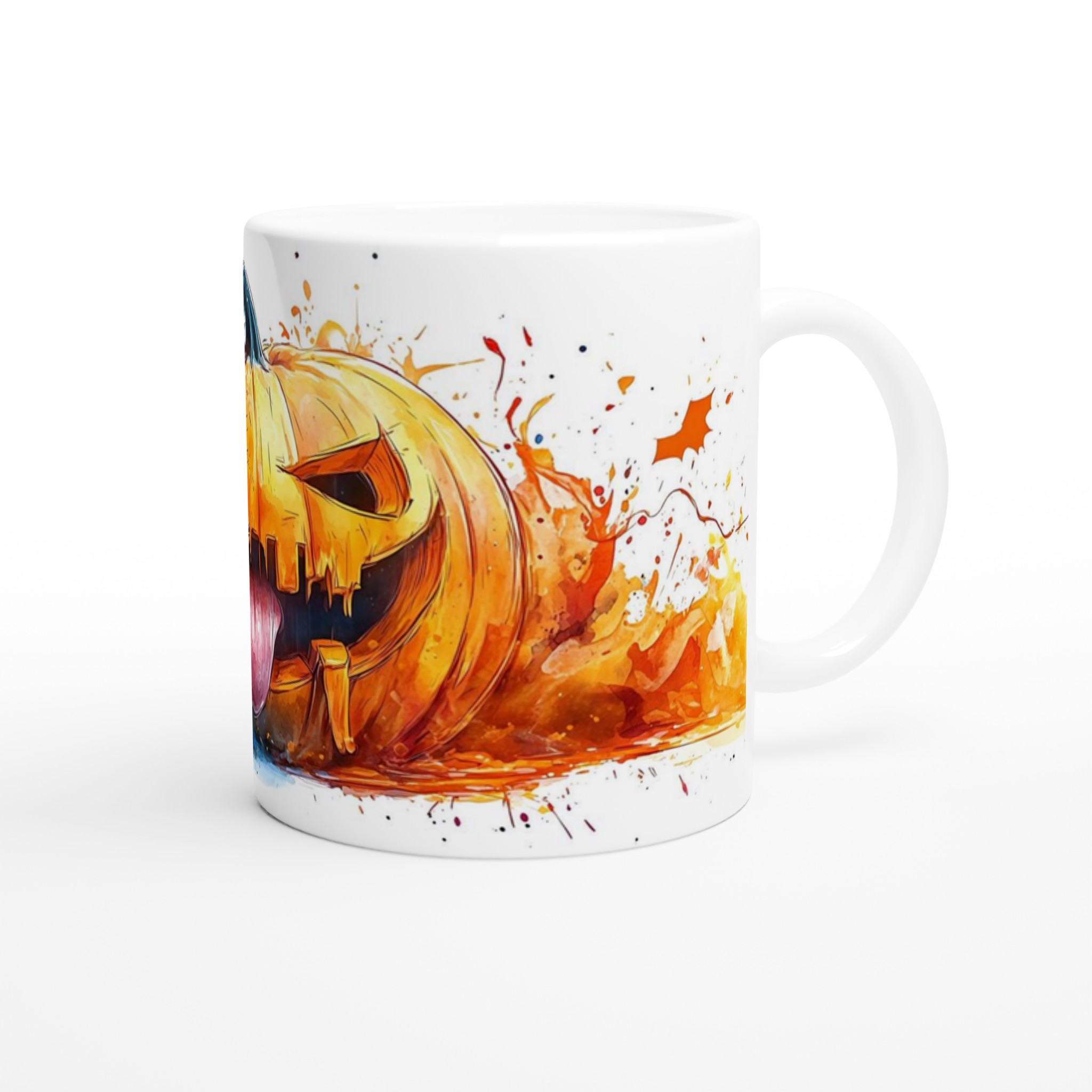 Skräckinjagande Pumpa Akvarell Mugg – Halloween Design i 7 Färger 9 094402bd-1e58-43ac-b541-7f3b76e194eb