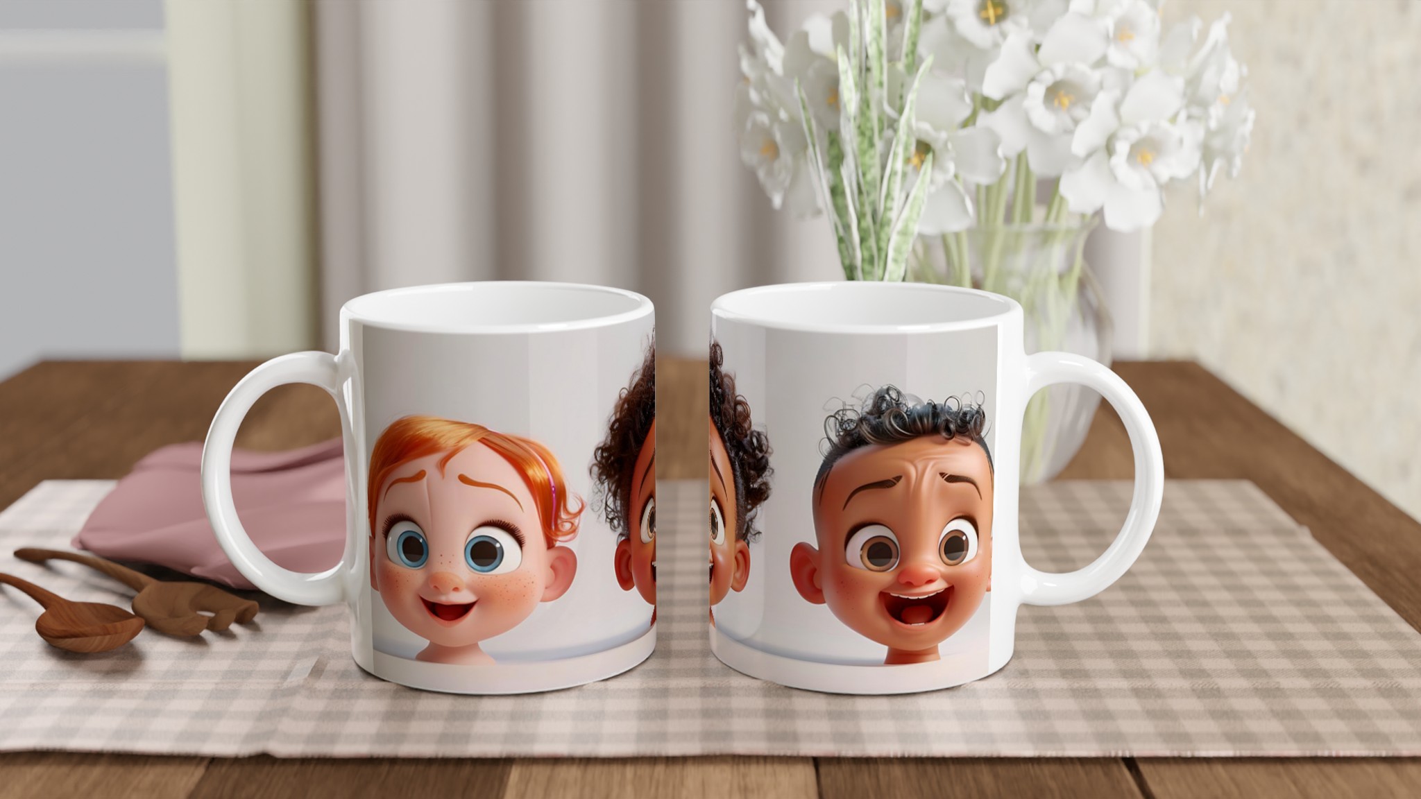 Glädjefylld Keramikmugg 11oz – Strålande Barnmotiv i Valfri Färg för Ditt Kaffe! 10 09453112-e30e-43bf-86ea-5c641b3dee6b