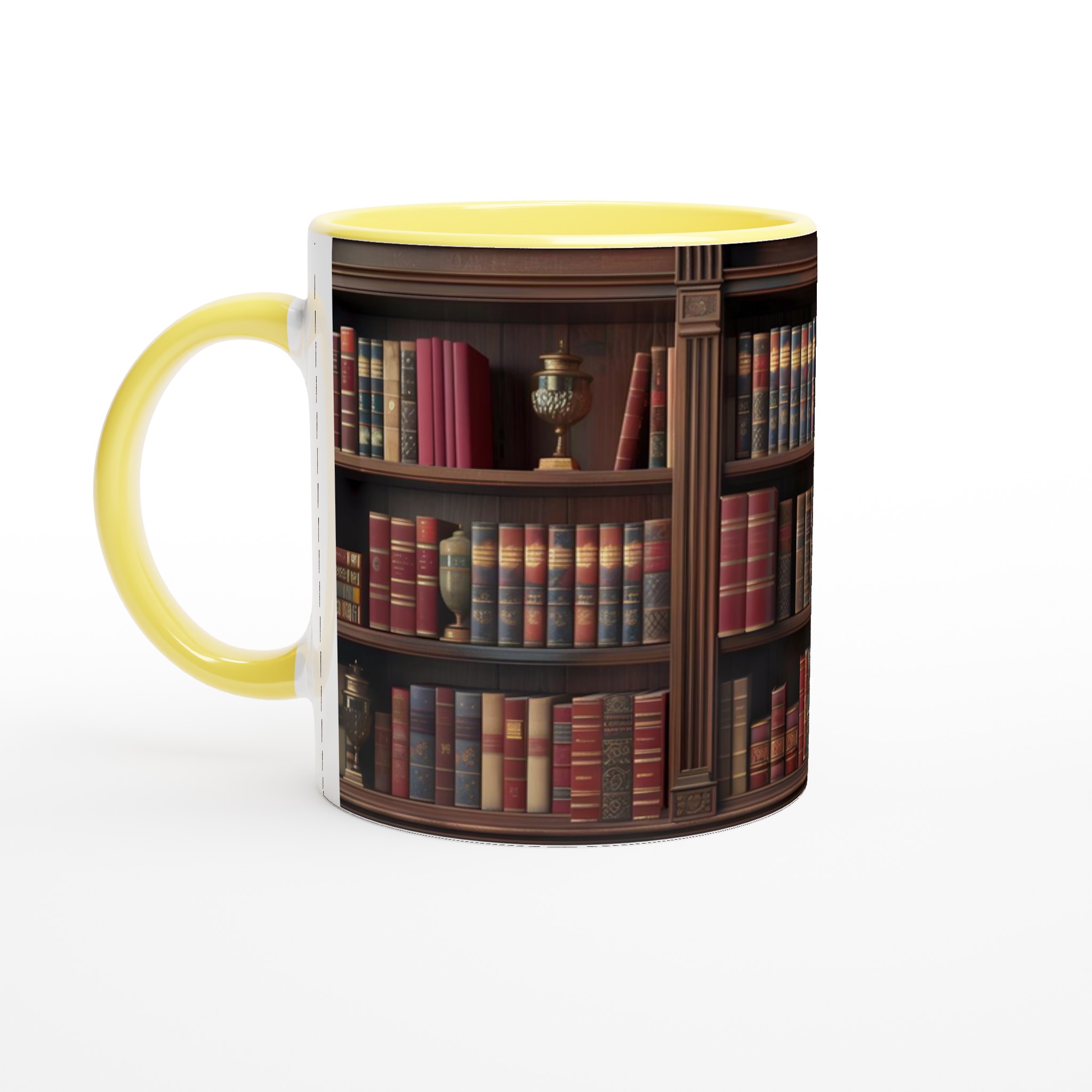 Biblioteksnostalgi – Klassisk Keramisk Mugg för Bokälskaren, Välj bland Flera Färger 3 0989c5d2-253d-4cd4-83cd-4593e33dd3ed