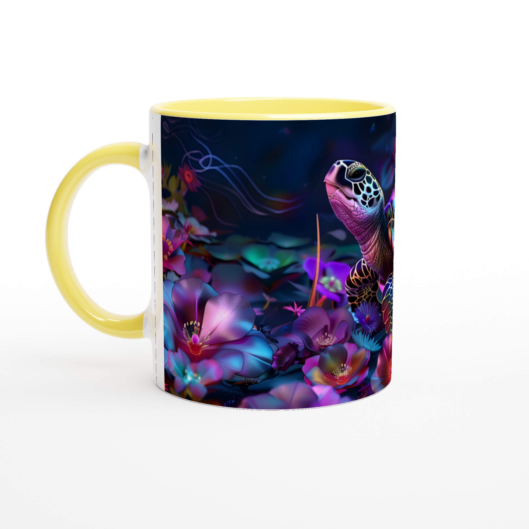 Neon Turtle Dream 11oz Keramikmugg – Färgstark Konst för Din Fikastund i Sju Nyanser 3 099277c0-566e-4b62-869d-22545b045feb
