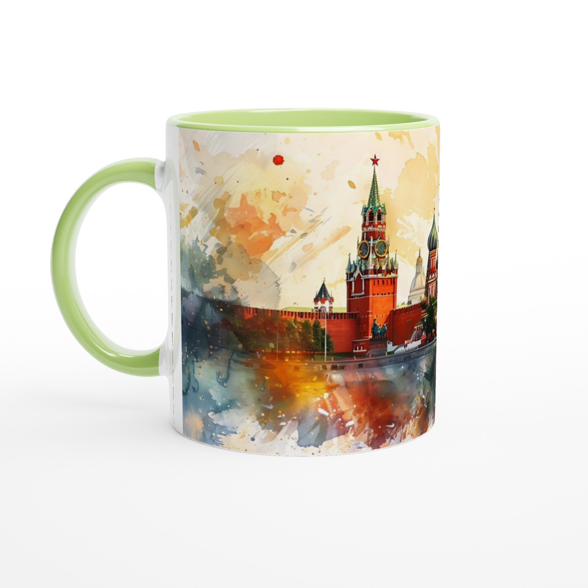 Konstnärlig St. Basil's Katedral Mugg - Akvarellprakt i din hand, 11 oz 7 09d2398a-59b1-4c3b-a005-87bee3815a44