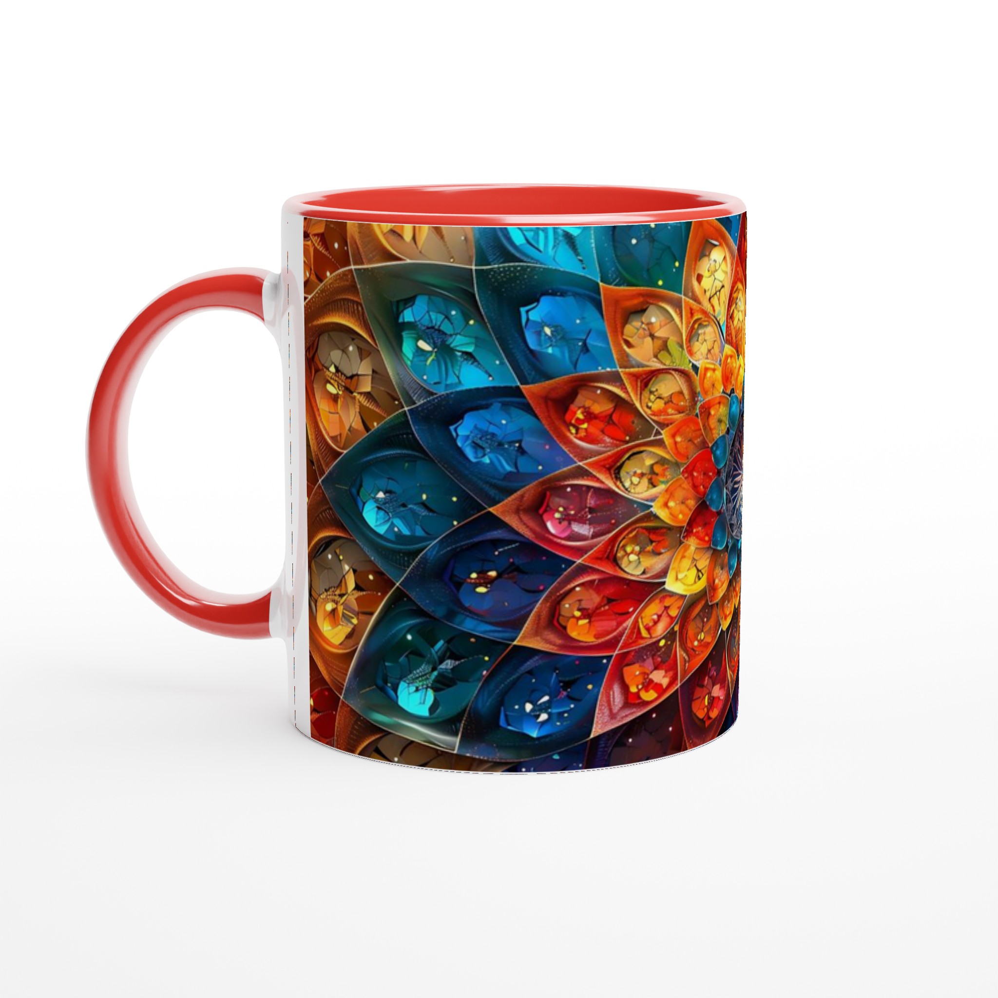 Abstrakt Mandala Keramikmugg - 11oz, Levande Färgexplosion för Din Kaffestund 5 0a70c47d-6453-4c54-a0df-ec6aedc0a970