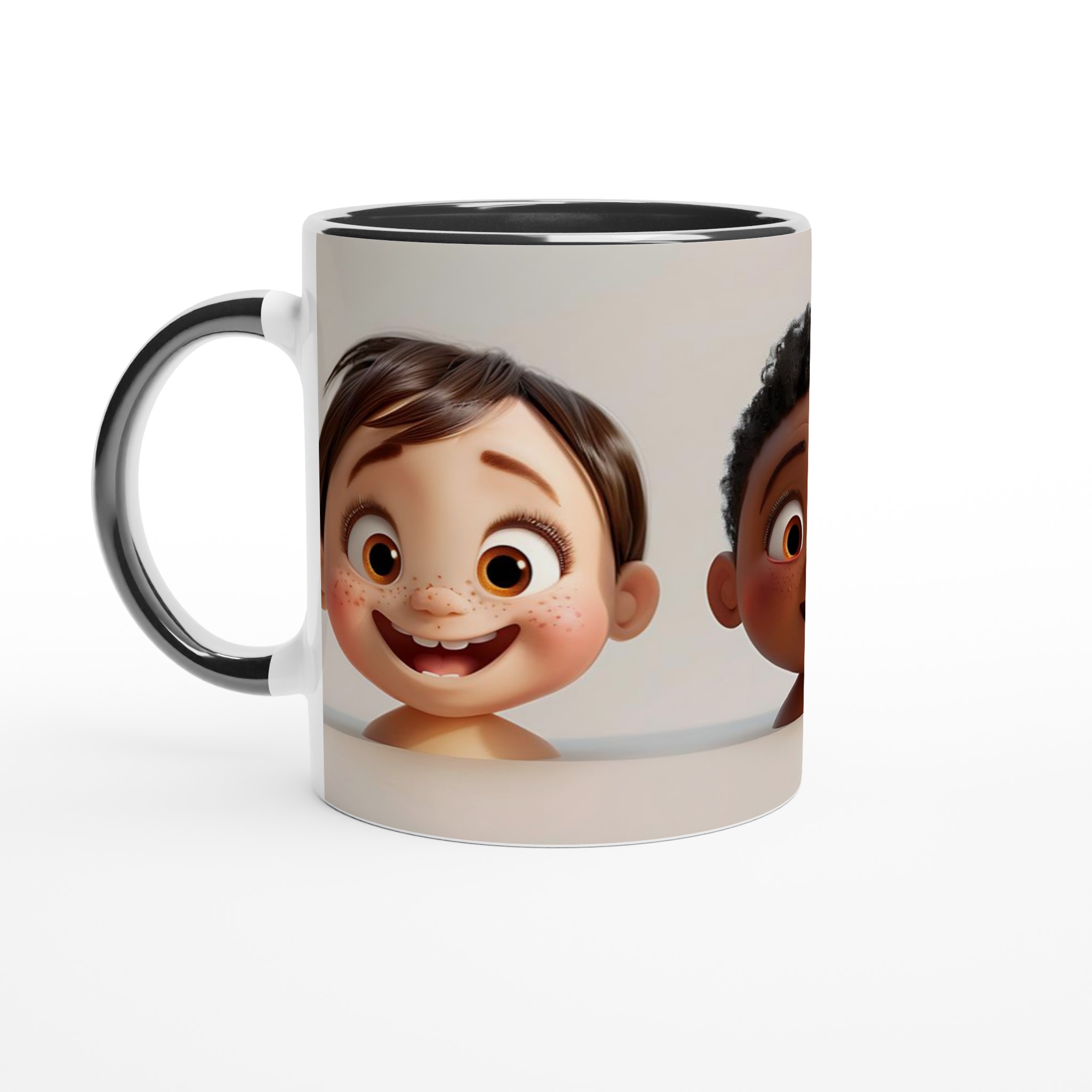 Charmiga Barndesign Keramikmugg - Skapa din glädje i vitt, gult, rosa, grönt, rött, svart eller blått! 4 0b0d44ee-38d2-4d34-bdf5-ef4bcc366244