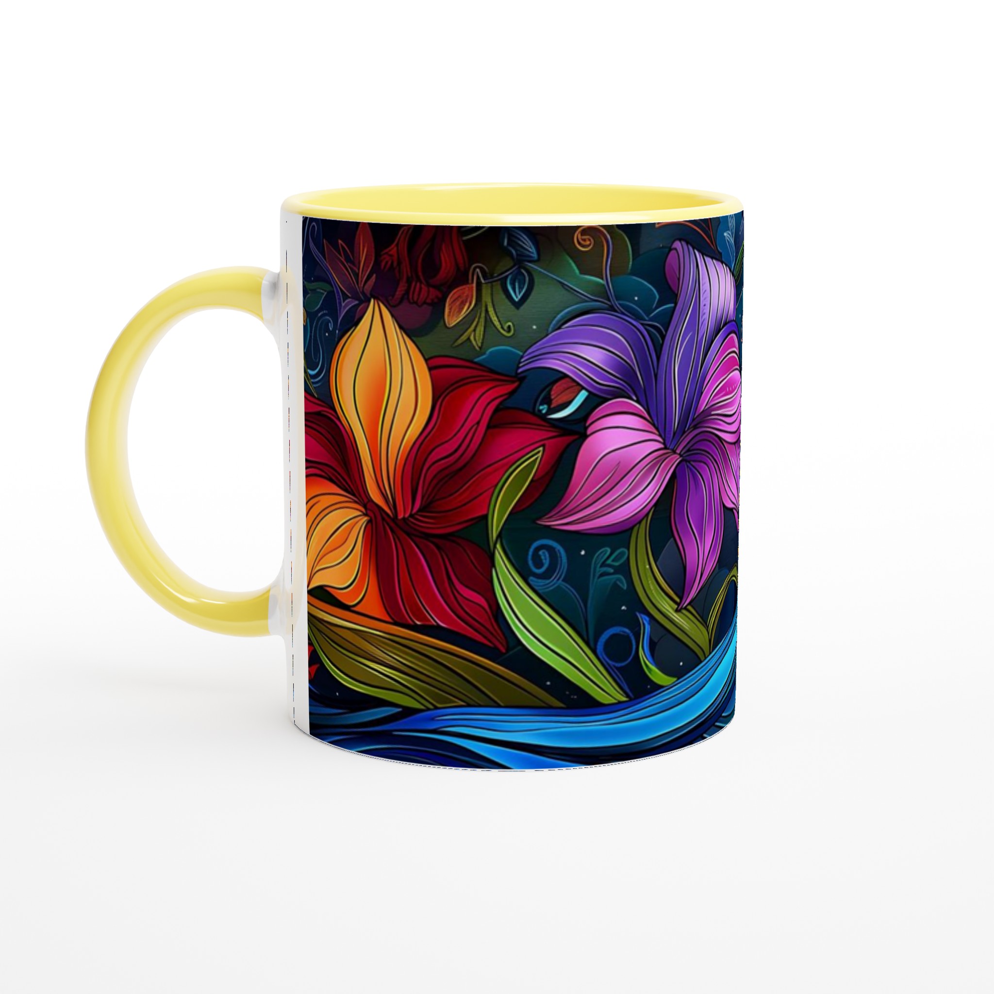 Abstrakt Blomsterprakt Keramikmugg – Din Kaffepaus i Färg! 3 0b1ed8d5-021a-4935-b5a8-2527981d63d9