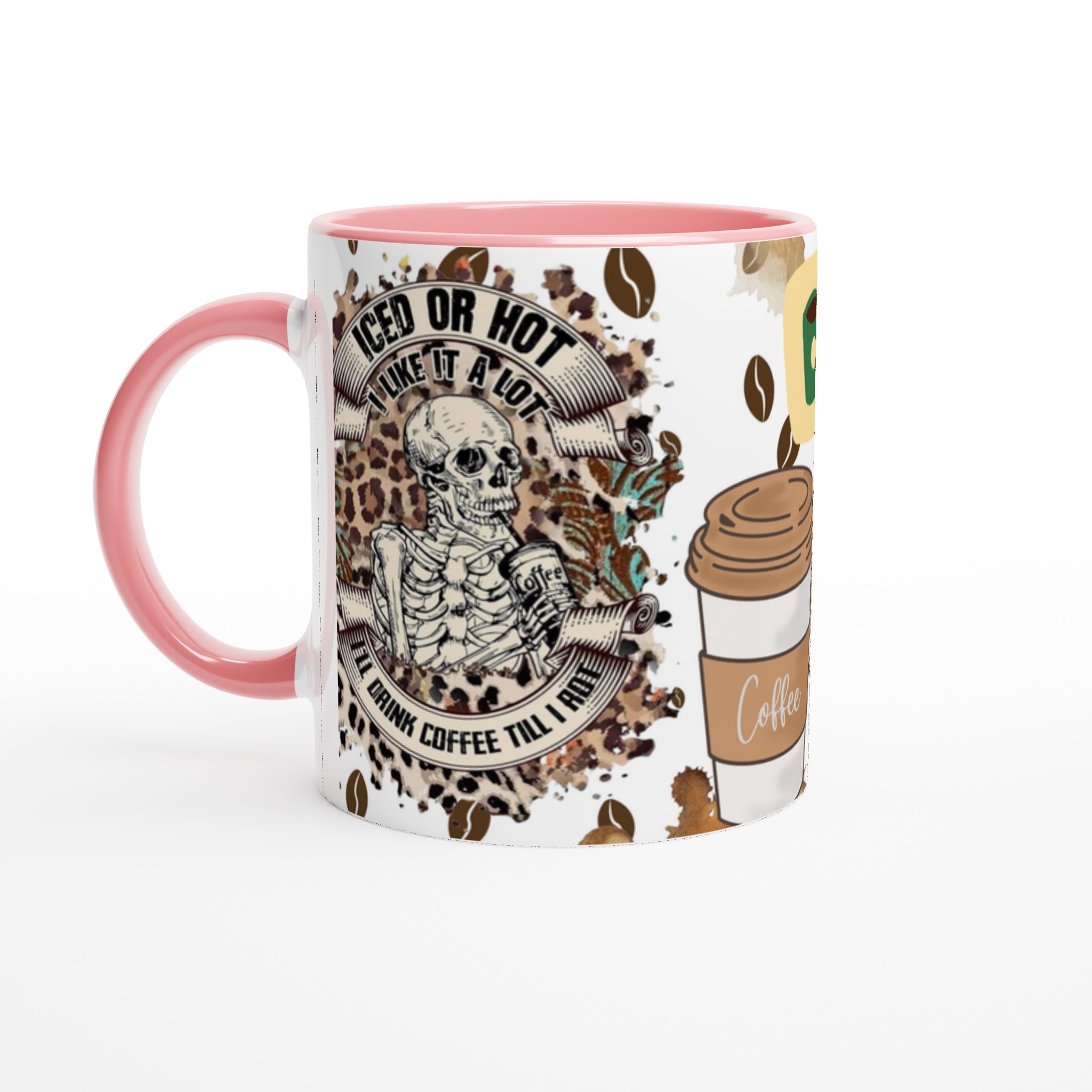 Vit 11oz keramikmugg med edgy kaffeskalle – välj din favoritfärg för att uttrycka din kaffeentusiasm 6 0b229504-6af0-437c-a70e-1150e96e6b85