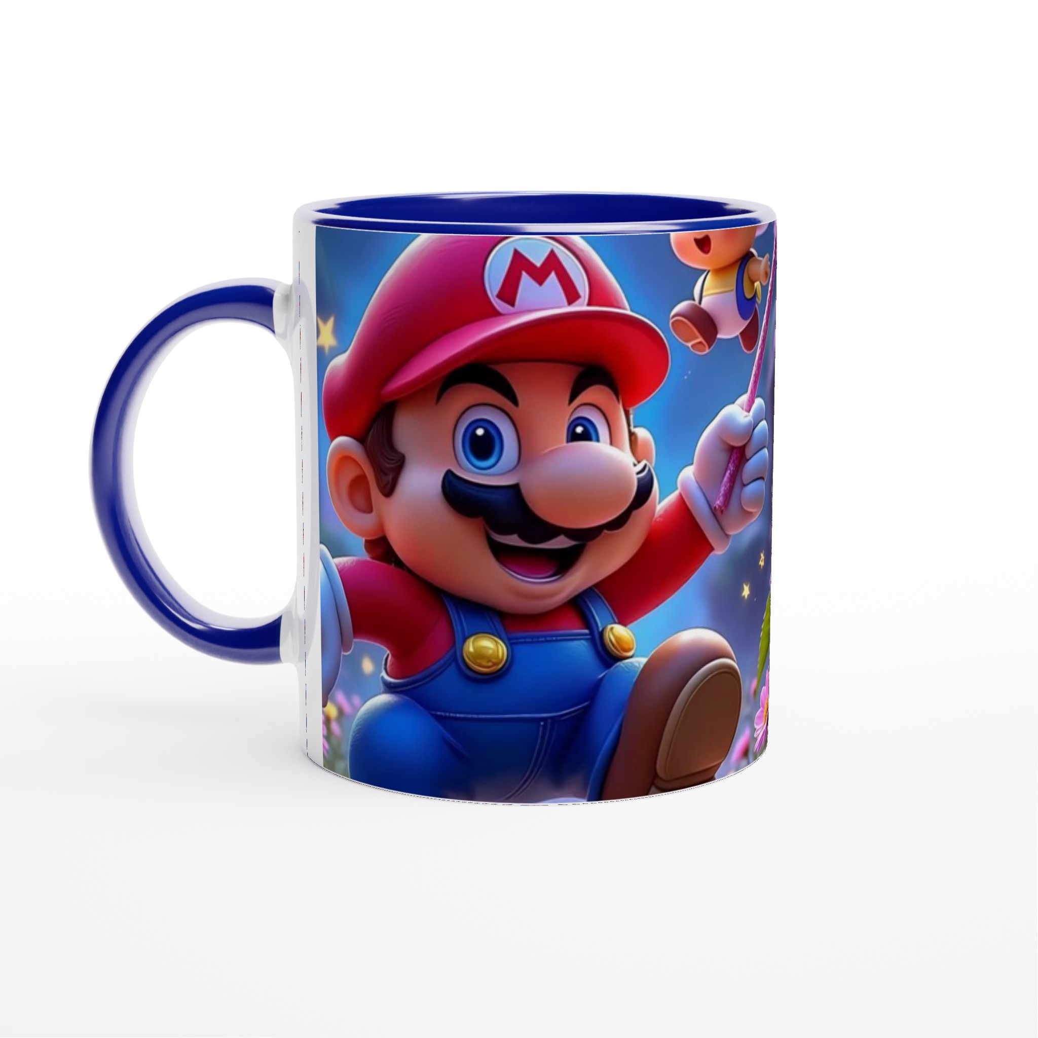 Vit 11oz keramisk mugg med färgstarkt och lekfullt Super Mario-motiv – välj din favoritfärg 2 0b230b5e-8dcf-4234-be22-aa873fc17ab5