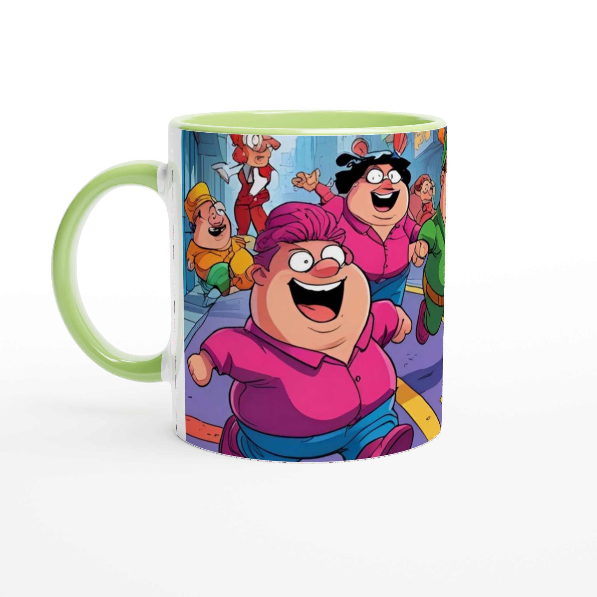 Vit 11oz keramisk mugg med glatt och färgstarkt designmotiv i flera livfulla kulörer 8 0b2999c1-56a0-41ec-9c40-a711389f2af1