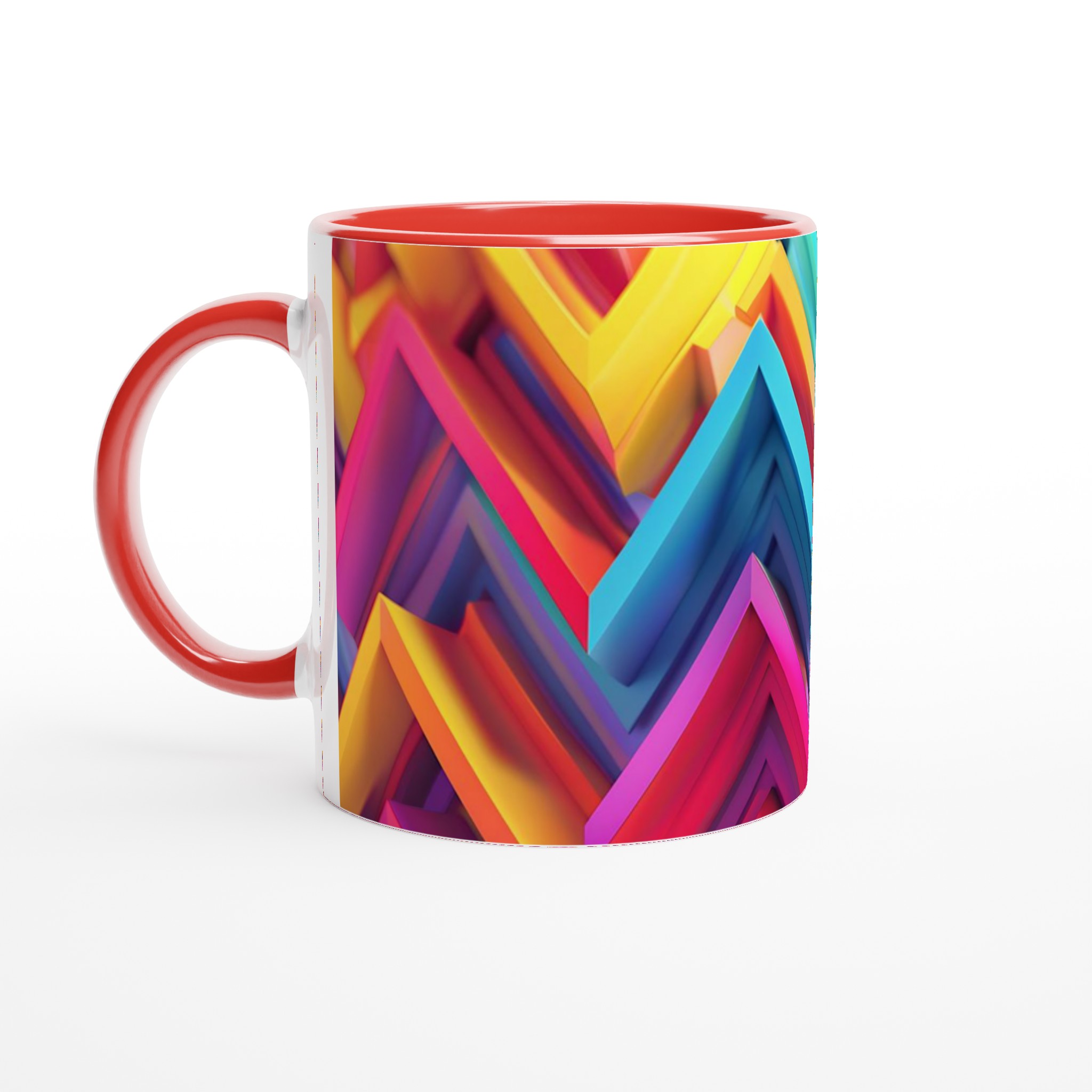 Abstrakt Chevron Keramikmugg - 11oz, Levande Färgval 5 0b45d69a-01c5-4be7-a881-44a70a056f78