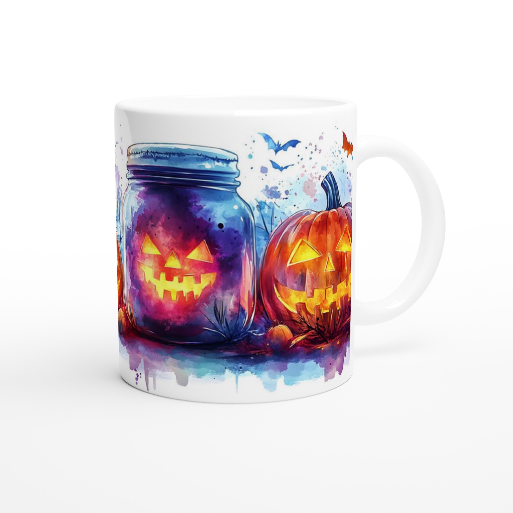 Mystiska Halloweenpumpor 11oz Keramikmugg - Spöklik Design i Färgstarka Nyanser 9 0b4ccbb9-ae47-4743-910b-16b64837cfc4