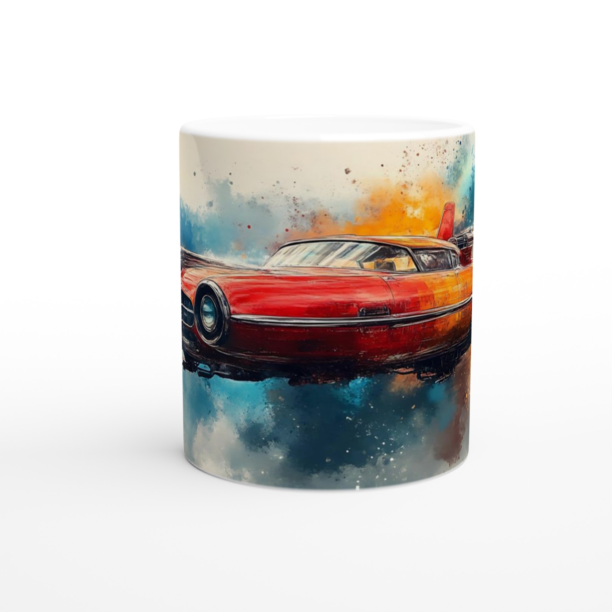 Retro Futurism Flygande Bil Mugg – Fantasifull Akvarellkonst i 7 Färgstarka Nyanser 8 0b68fb5b-57cf-43cd-ad61-c77f1e796c0c