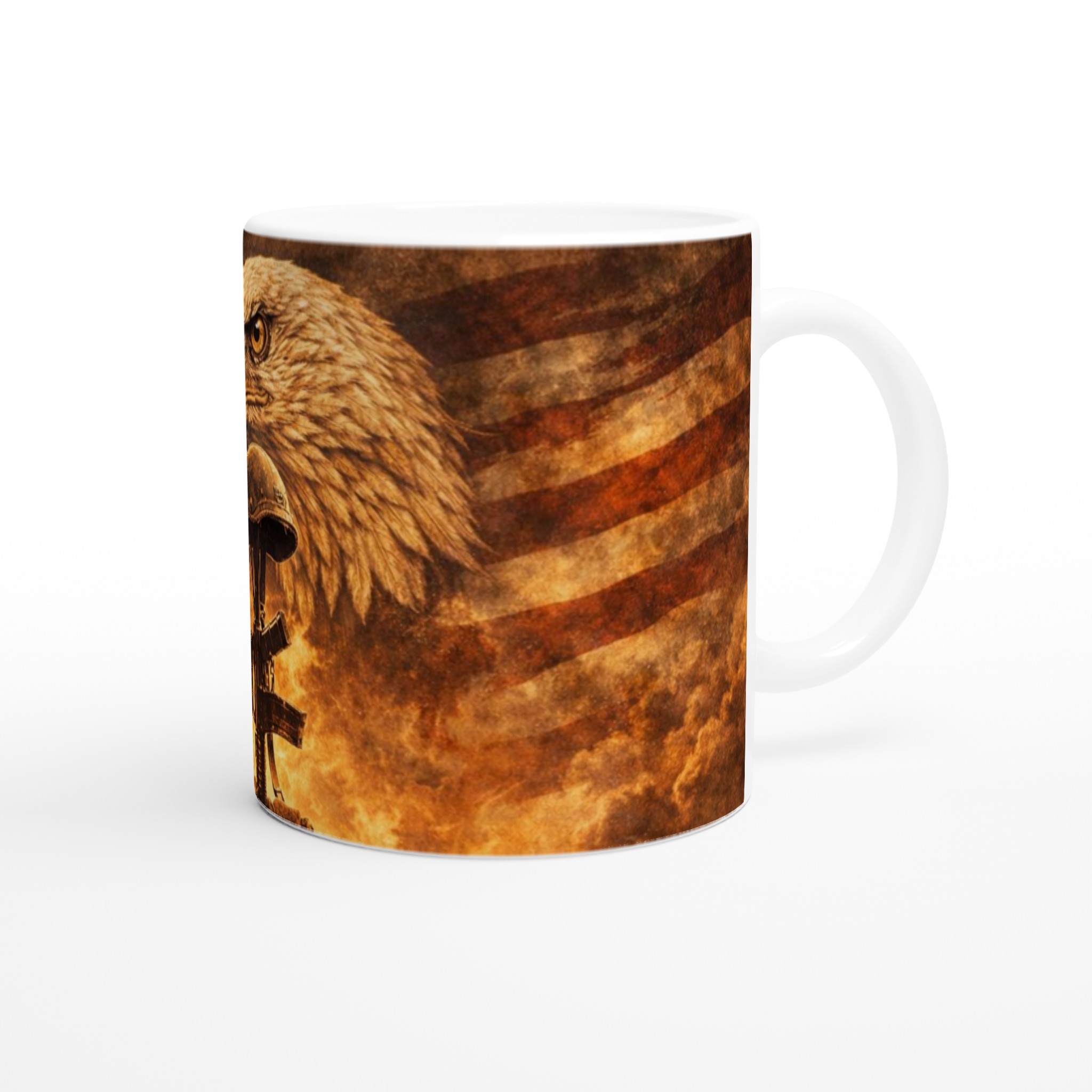 Vit 11oz Keramisk Mugg med Stark Patriotisk Design – Välj Bland Sju Livfulla Färger 9 0b7d3067-2bb5-473c-90be-914898613658