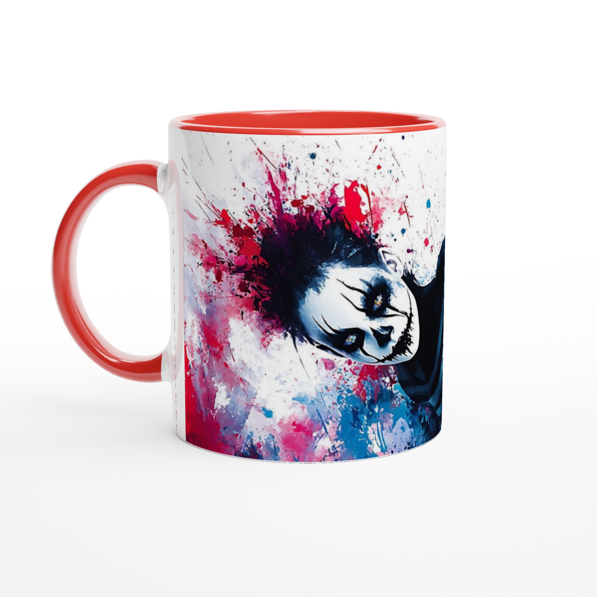 Abstrakt Clownskräck Keramisk Mugg - Levande Konstnärlig Kaffekopp 6 0b84ff68-2155-4404-823b-d65b15e168ba