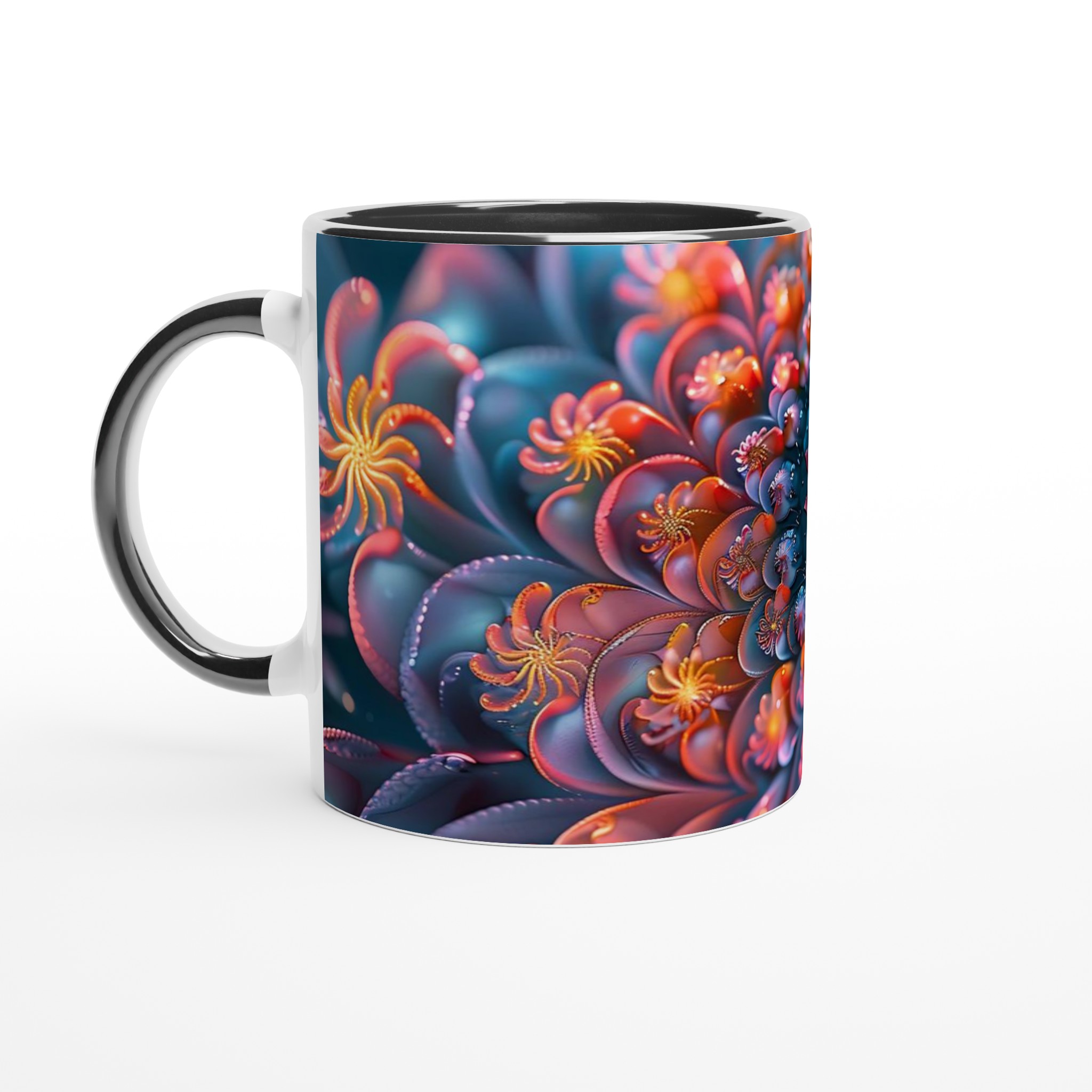 Abstrakt Fraktal Konst Mugg – Levande Blomsterdesign i Din Valda Färg 4 0b942f44-b1bf-4766-9906-f7a0d53e3bda