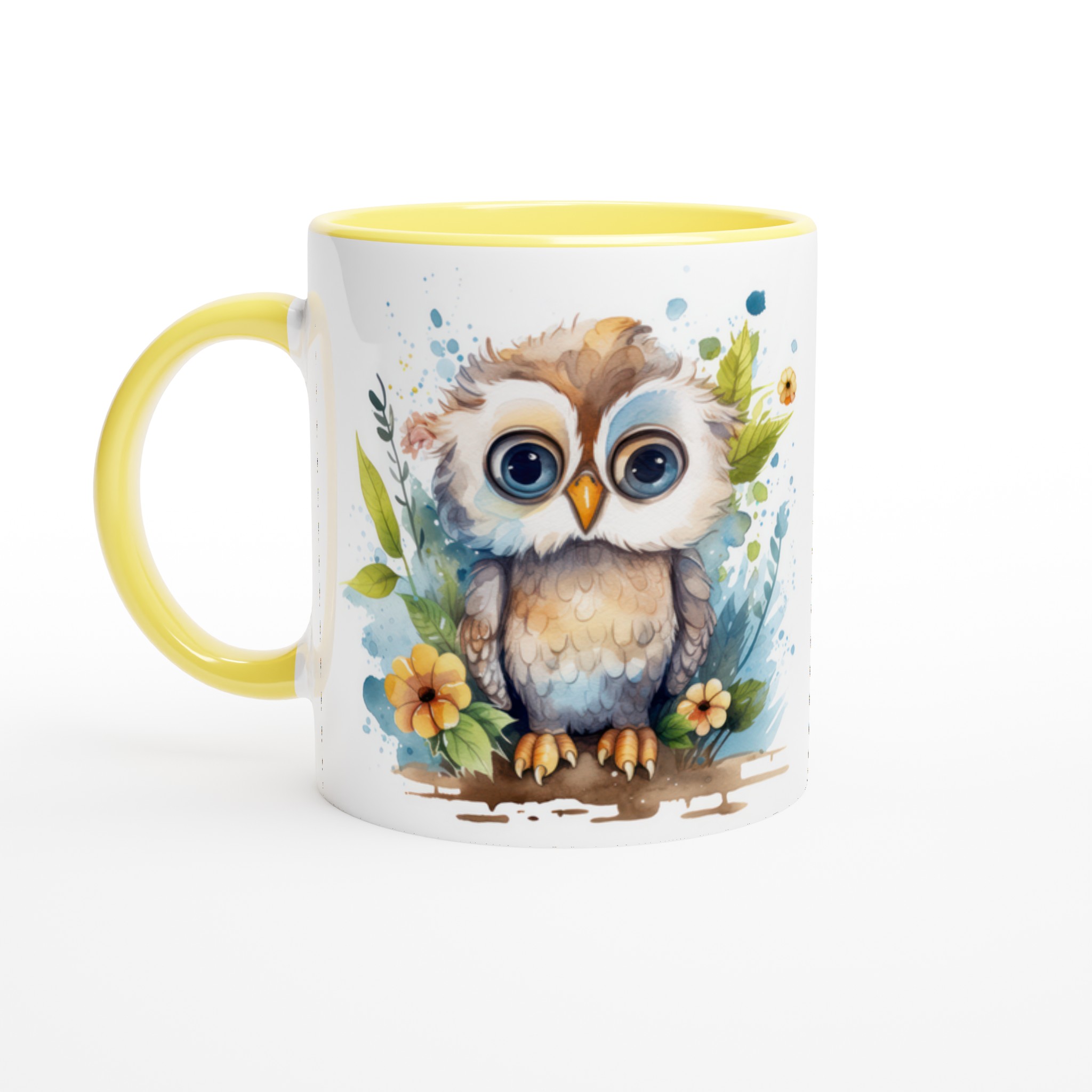 Vit 11oz keramisk mugg med charmig uggla – välj bland sju lekfulla färger 3 0bbf0e0e-28ee-4810-bea4-433d5f65f275