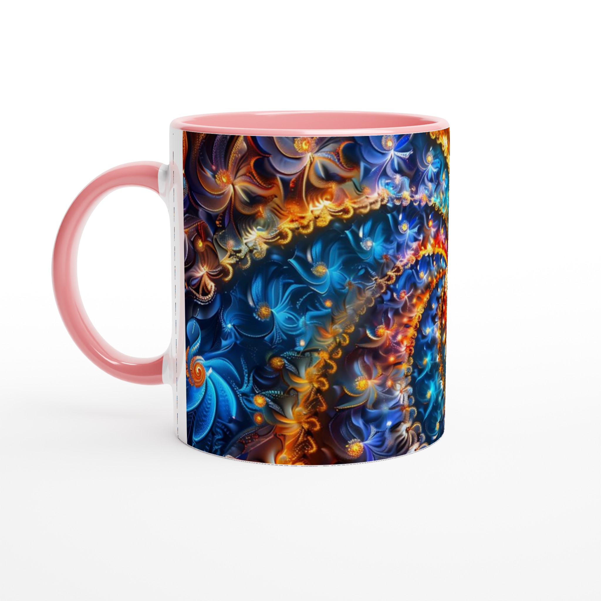 Kosmisk Spiral Mugg – Abstrakt Mönster i Blått och Orange, 11oz Keramik 6 0c0162fe-aea2-4001-94b4-29bf72892fd8
